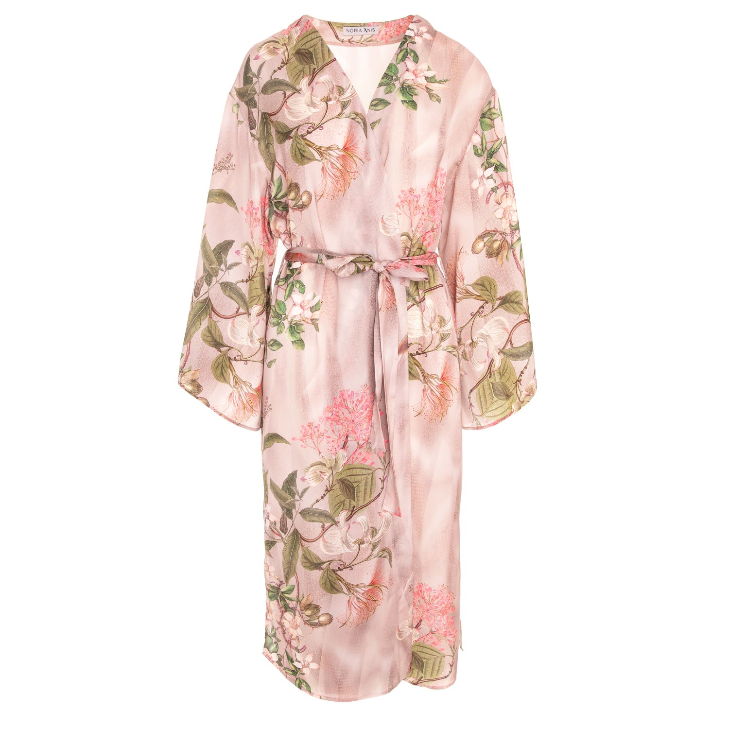 Noria Anis Women's Mahe Floral Print Satin Kimono