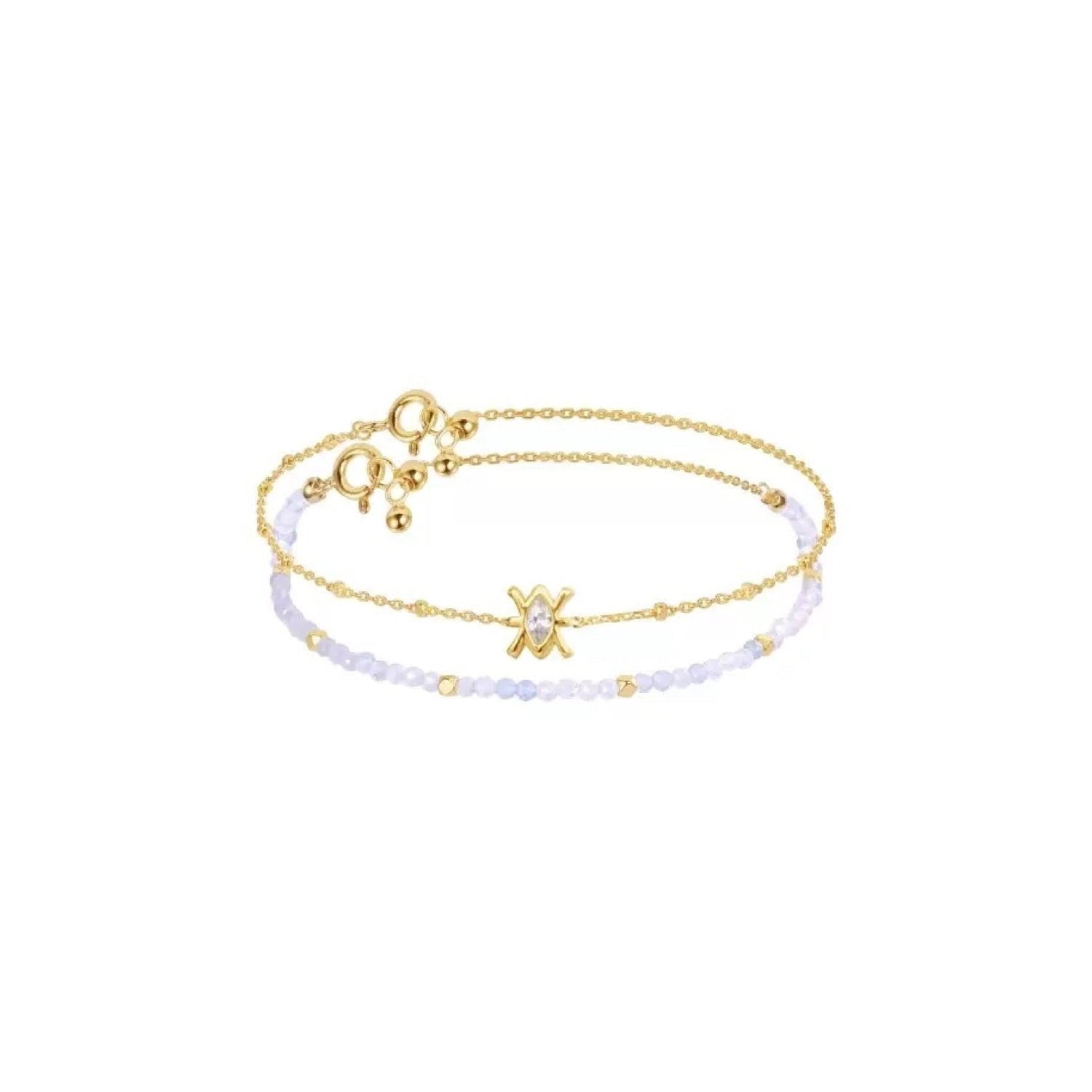 Jiaying Wang Wjy Studio London Men's Gold / Purple Constellation Pisces Zodiac Bracelet – Natural Crystal Adjustable In Multi