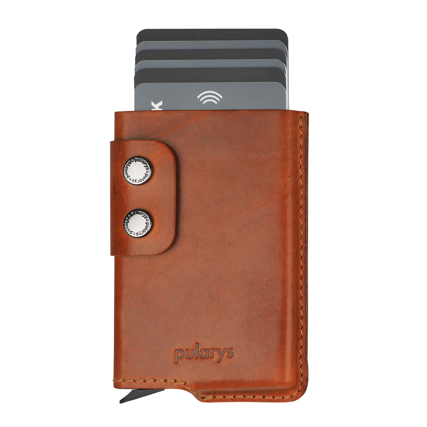 Men’s Brown Pularys Rfid Wallet - Funky Insider Line Style In Cognac Colour