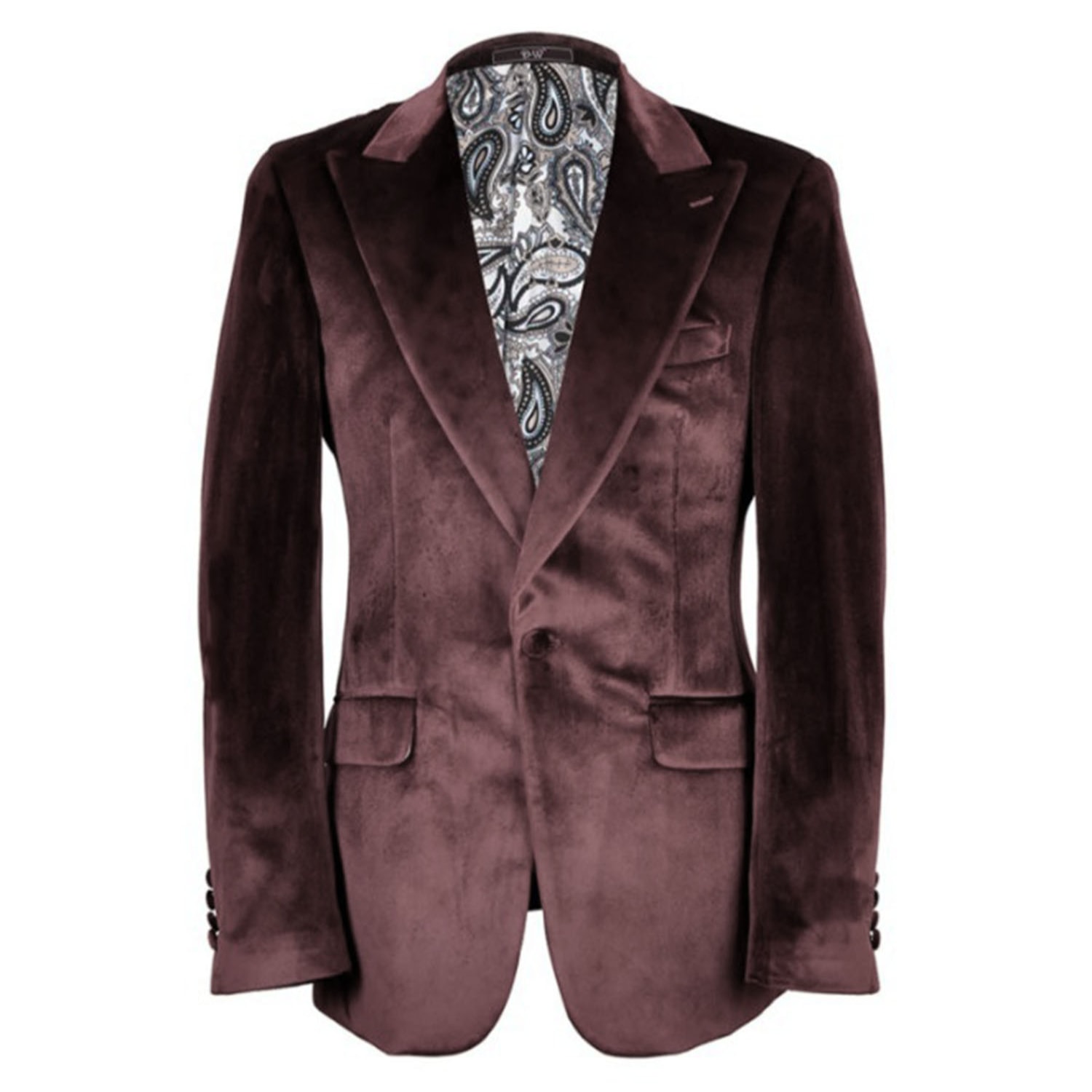 David Wej Men's Neutrals Maison Velvet Blazer – Plum In Burgundy