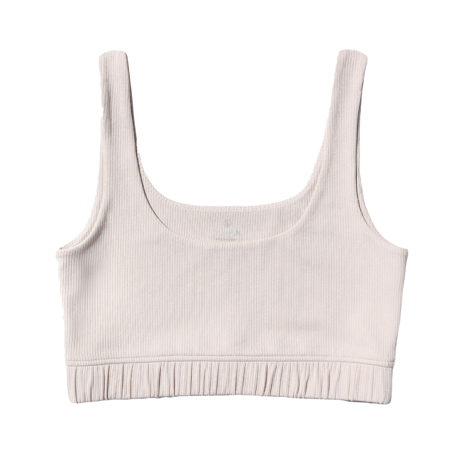 One Of Us Women's Neutrals / White Helen Can Be Anywhere Anytime Round Neck Bralette - Sand In White