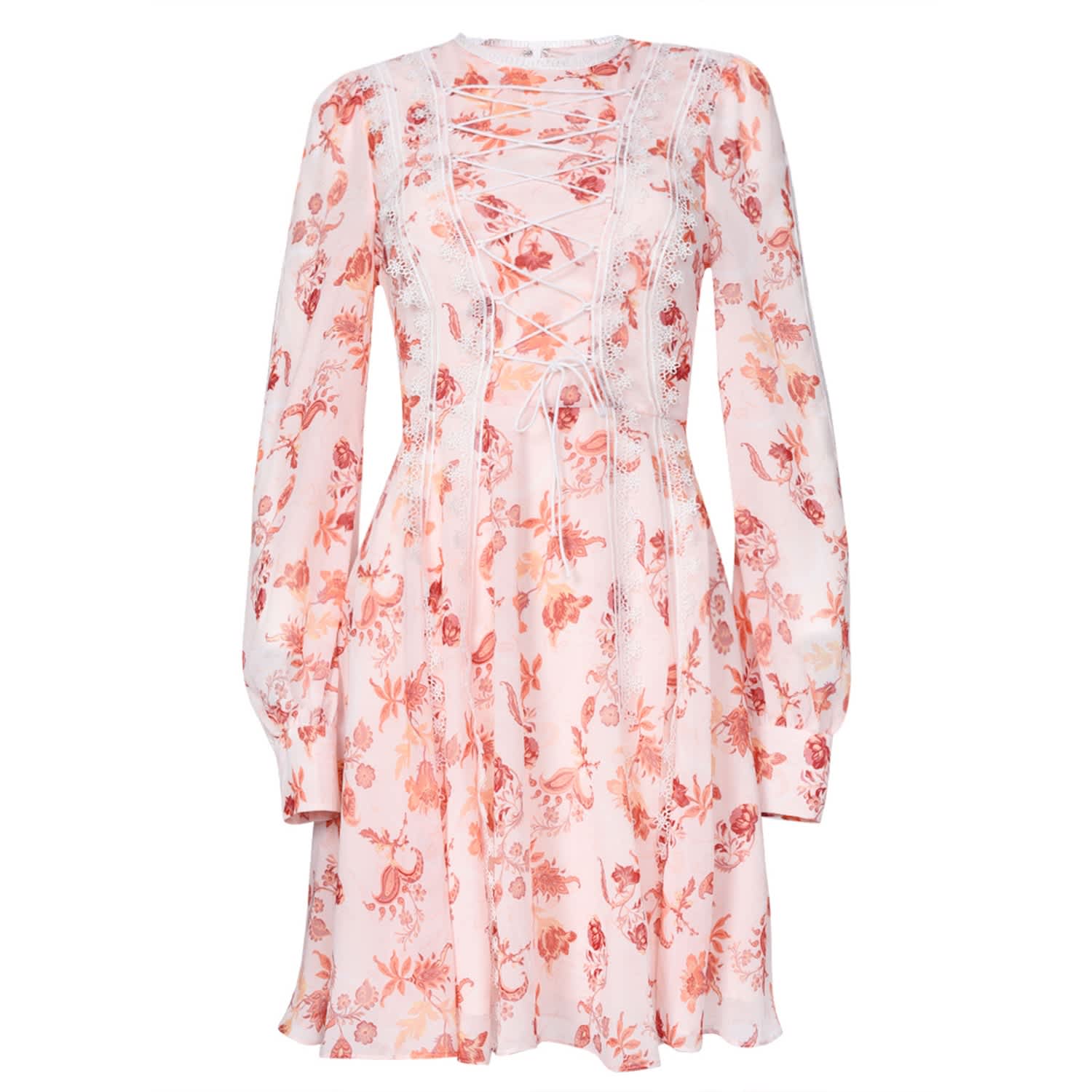 peach spring dress