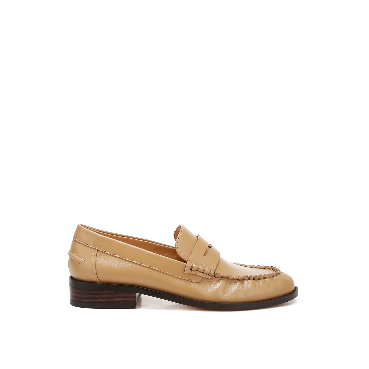 Women's Neutrals Plavia Genuine Leather Loafers In Beige By Rag & Co