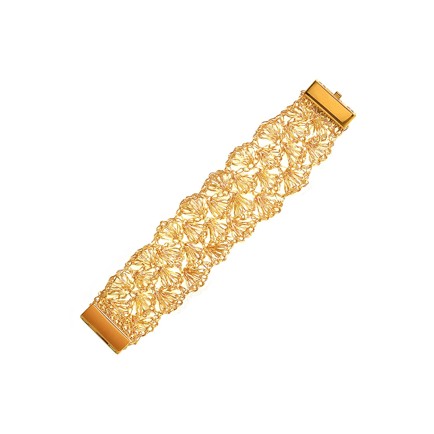 Lavish By Tricia Milaneze Women's All Gold Shells Handmade Bracelet In Gold