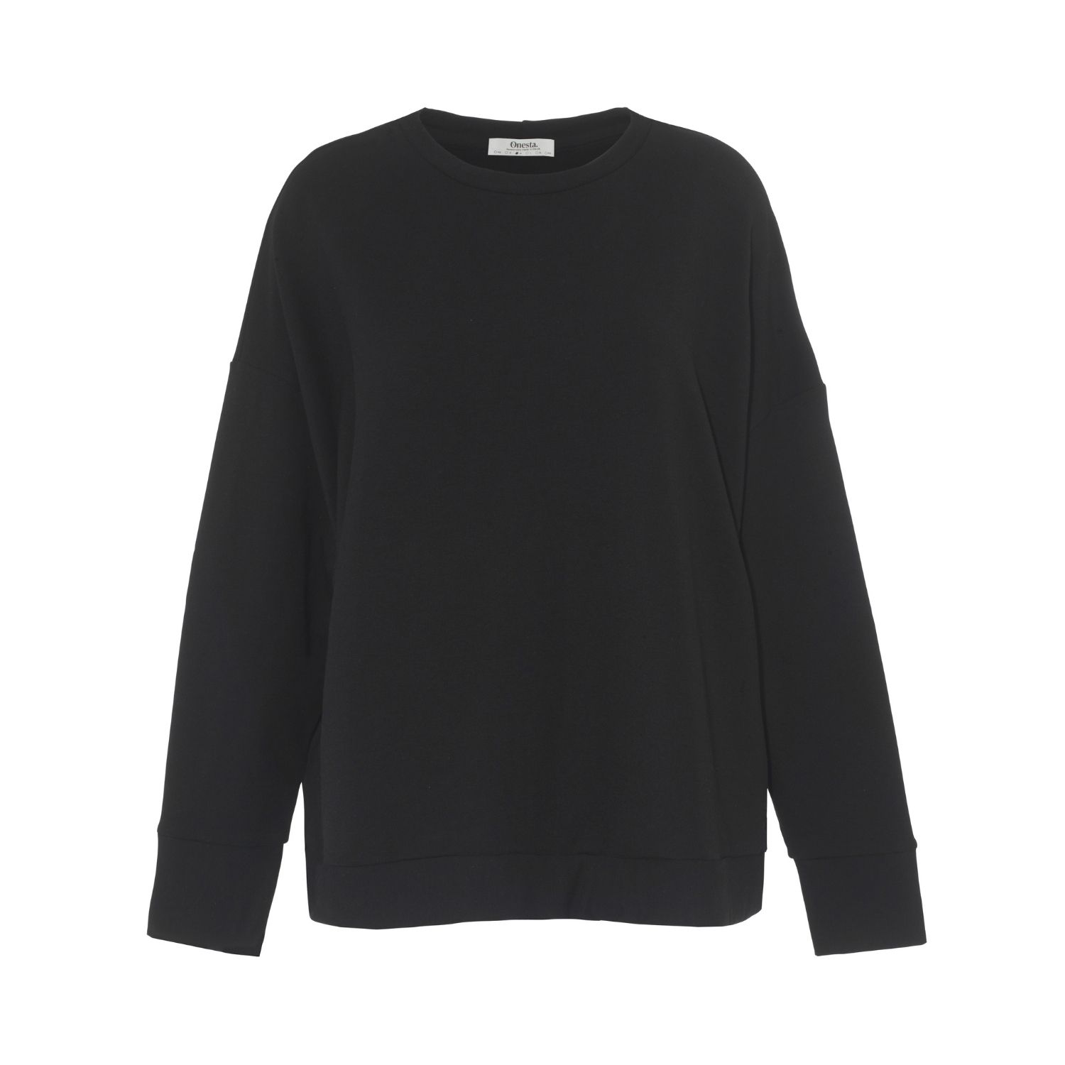 Onesta Women's Black Oversized Tencel Sweater In Black