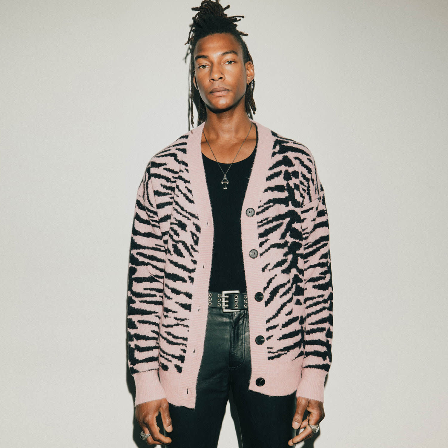 Zebra cardigan top