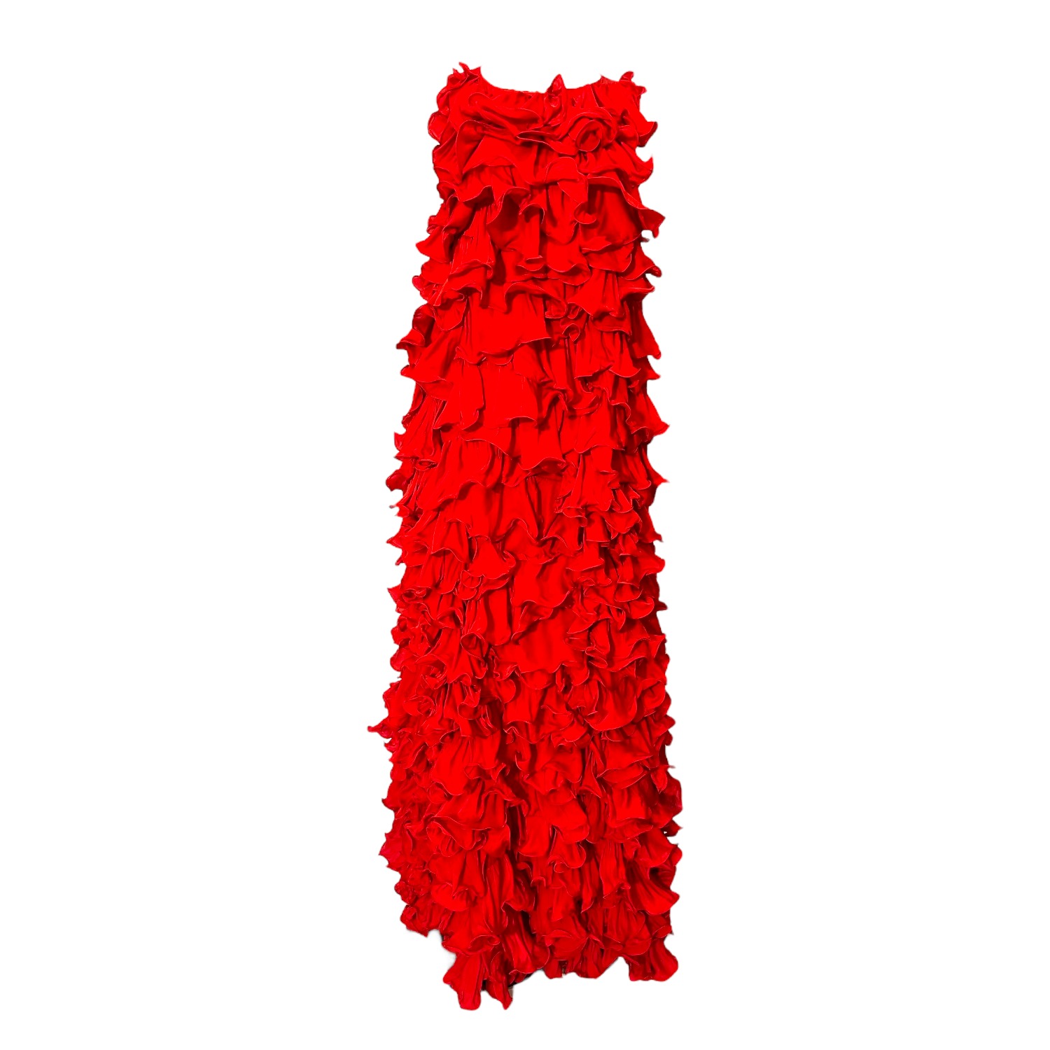 Julia Clancey Women's Red Valentine Ruffle Ruby Silk Gown In Red