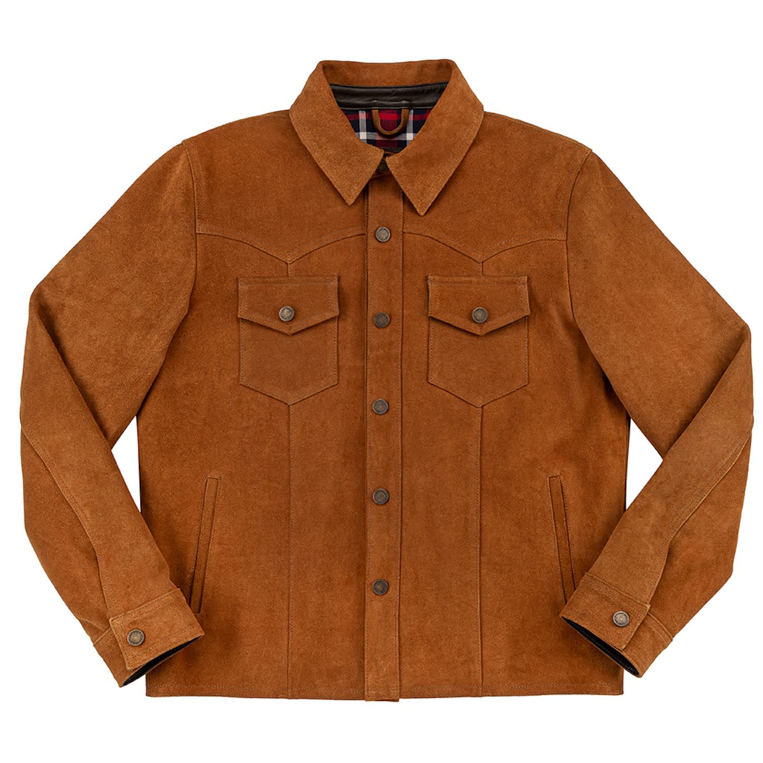 gold button work jacket - brown – depound