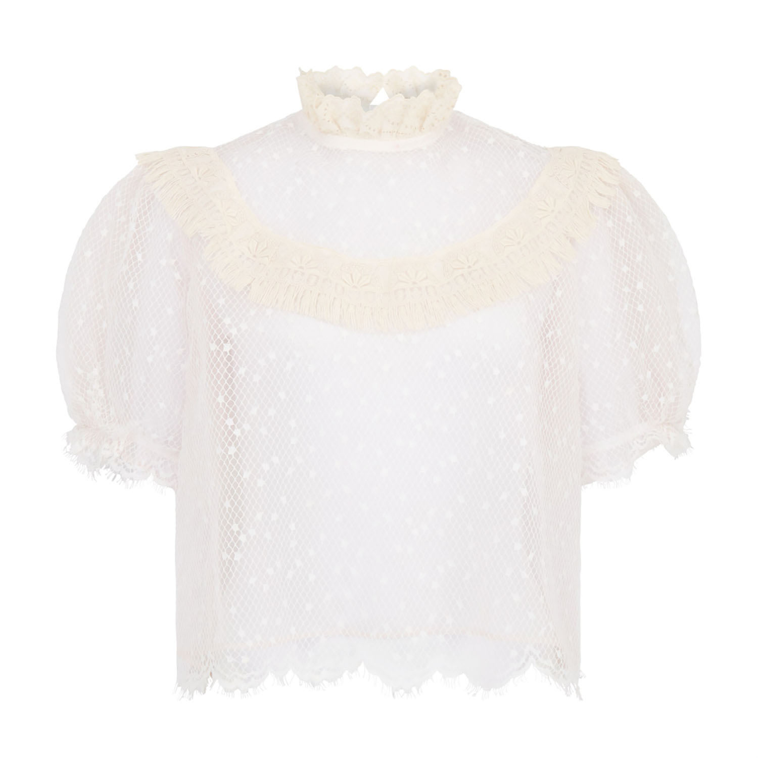 Women's White Romanticism Reborn Cloud Puff Blouse | Small | Lisa the Label