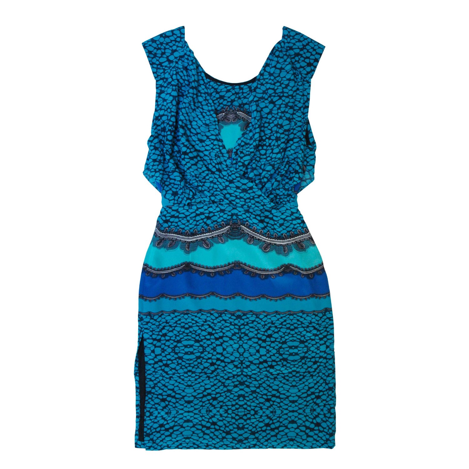 Tramp In Disguise Women's Blue Puntilla Dress In Blue