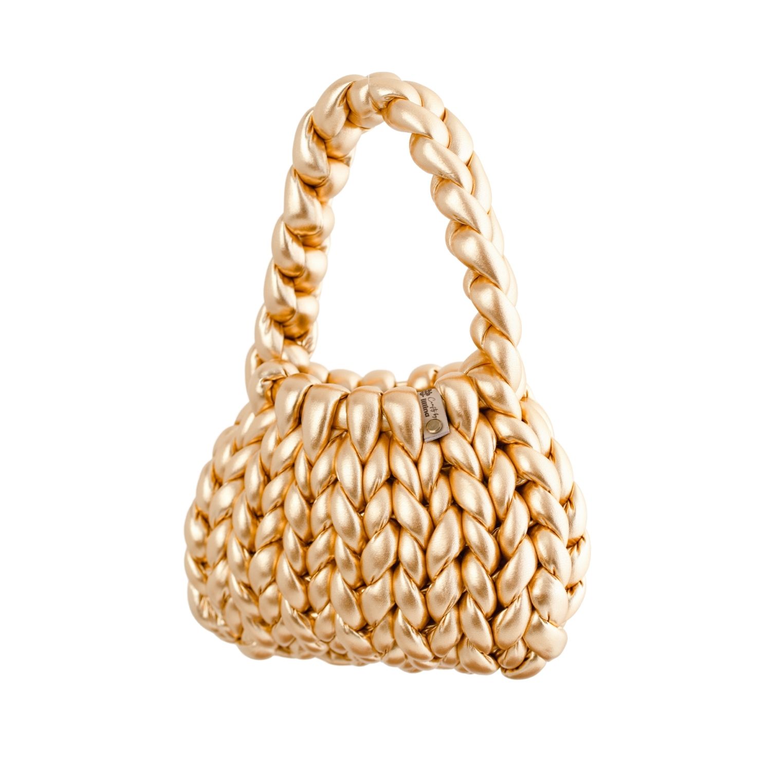 Women's Gold Metallic Statement Bag – Candy | One Size | Illlina