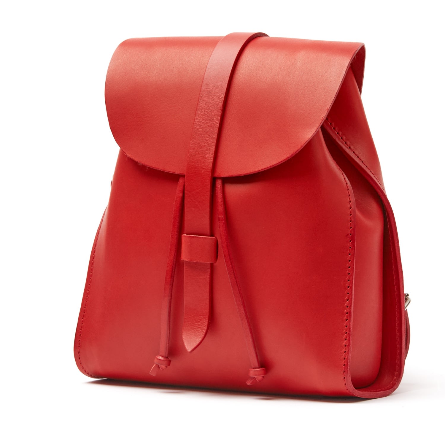 The Dust Company Women's Leather Backpack Red Tribeca Collection
