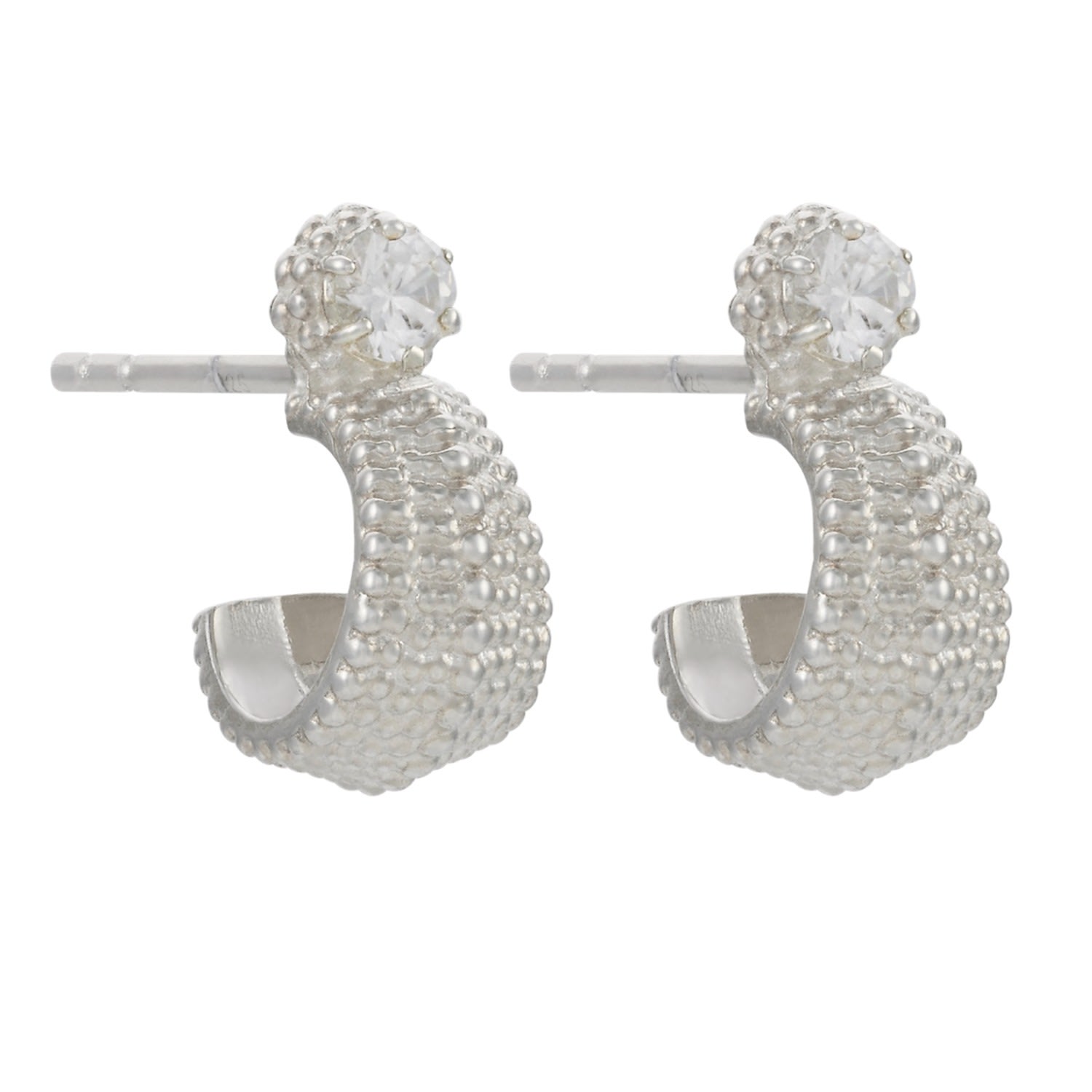 Women’s White / Silver Sundar Earrings Silver White Zircon Zoe and Morgan