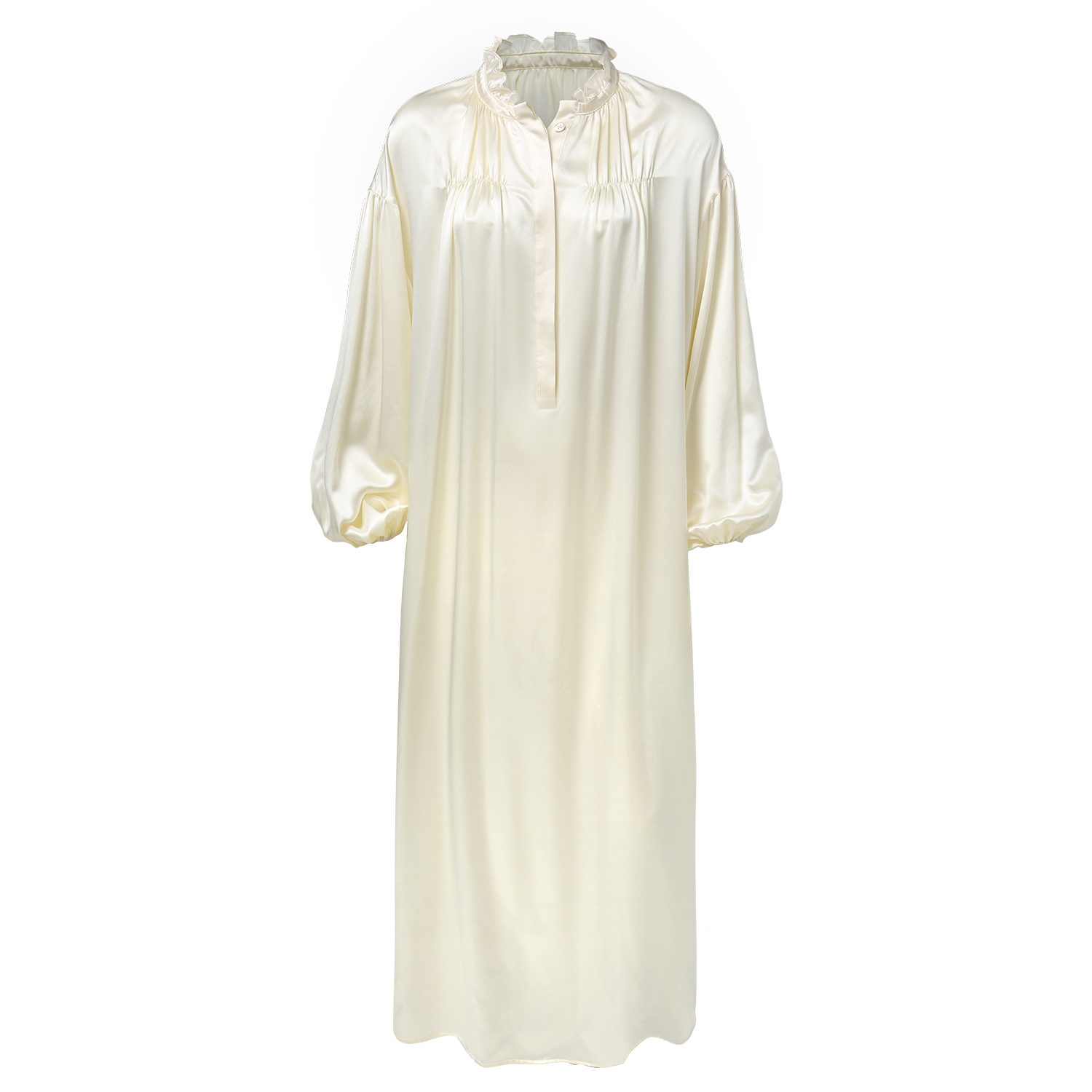 white silk party dress Ivory Double Layered Silk Dress
