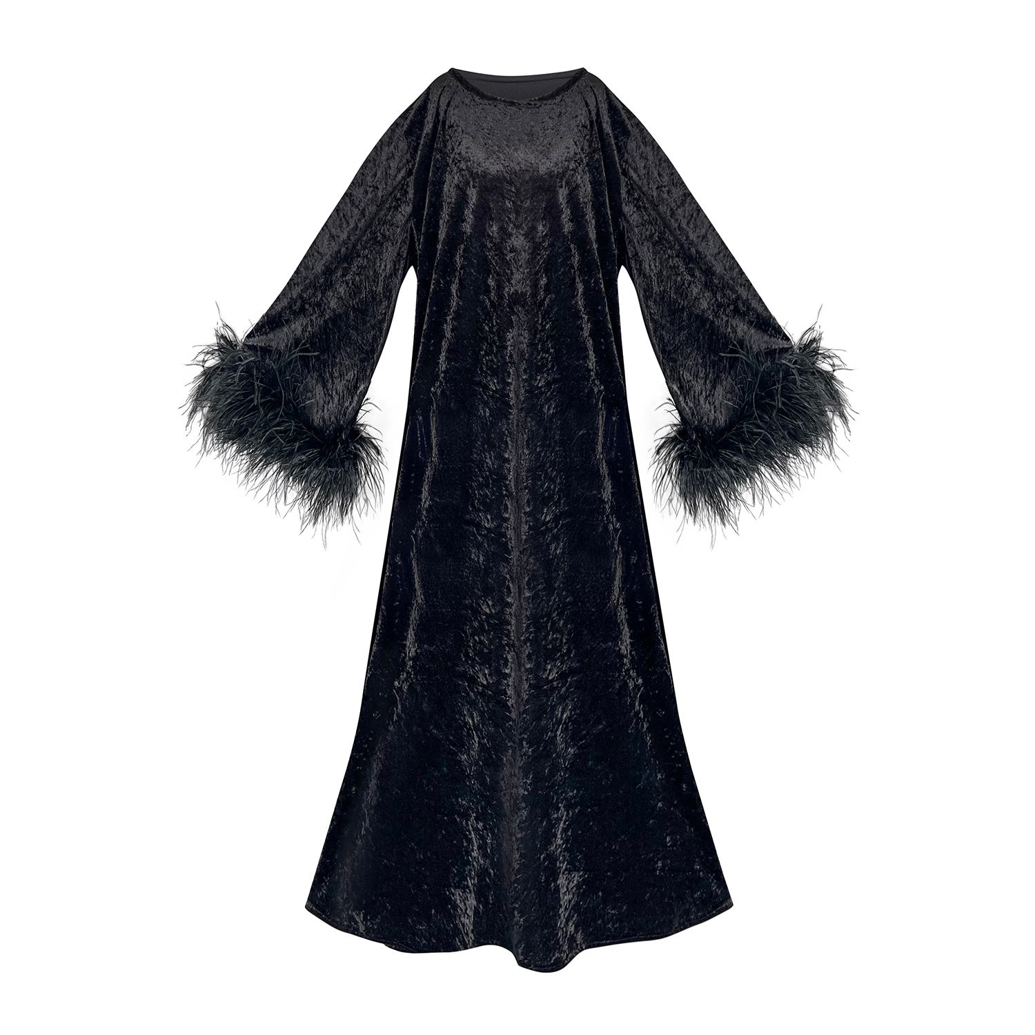 Toma Women's Jess Midi Black Velvet Party Dress