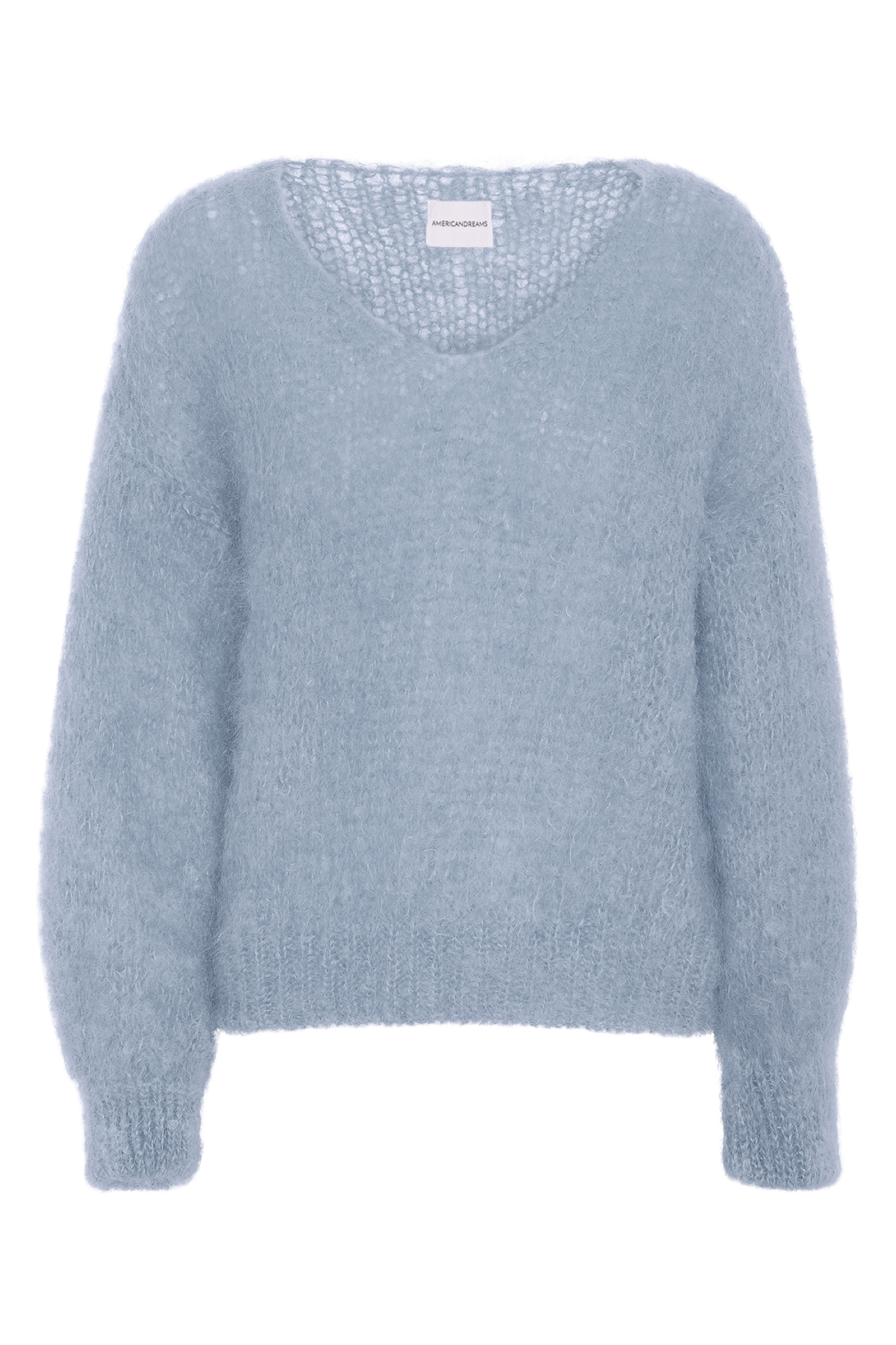Americandreams Women's Milana Ls Mohair Knit Light Blue