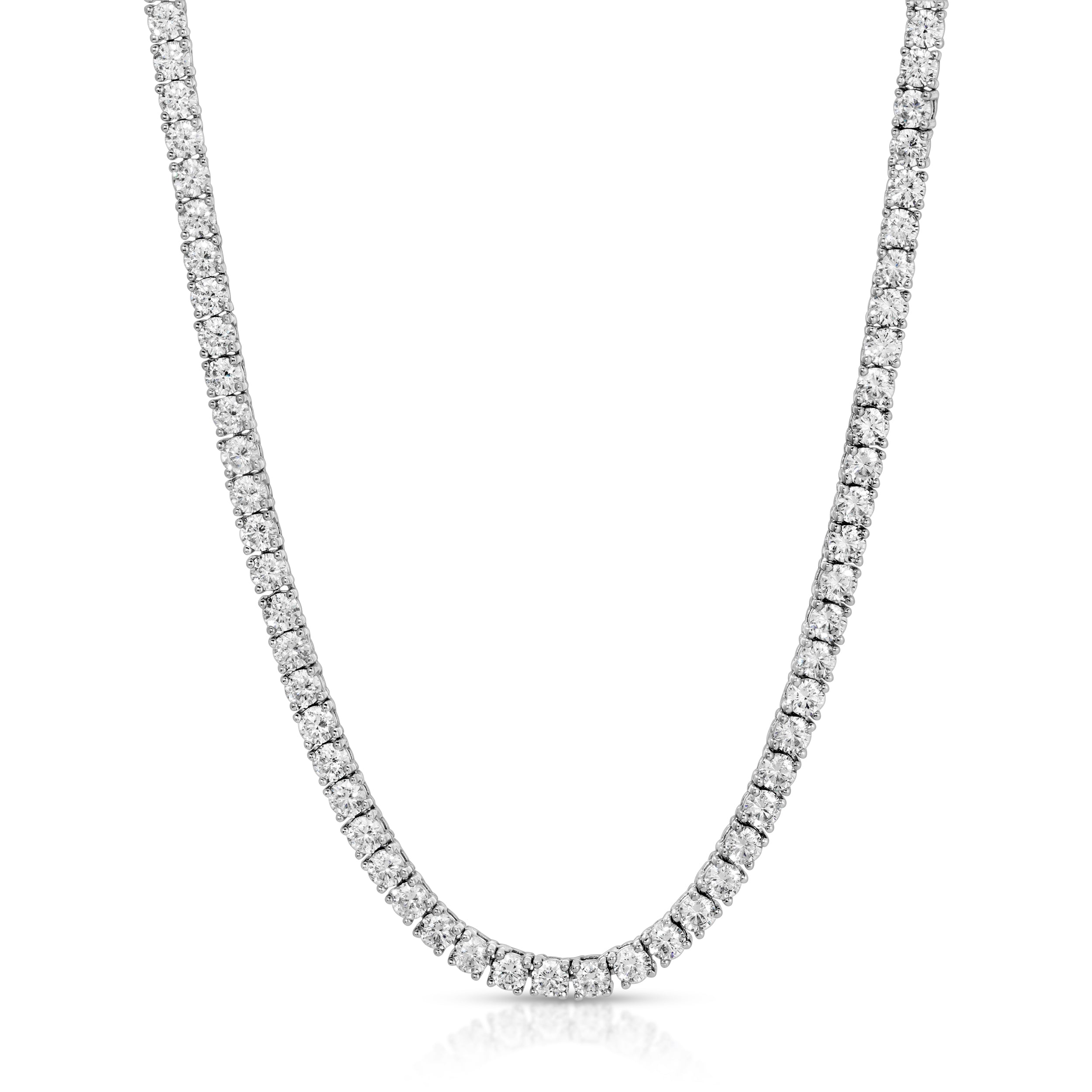 Zepplin The Label Women's Tennis Necklace - Classic Sterling Silver Tennis Necklace
