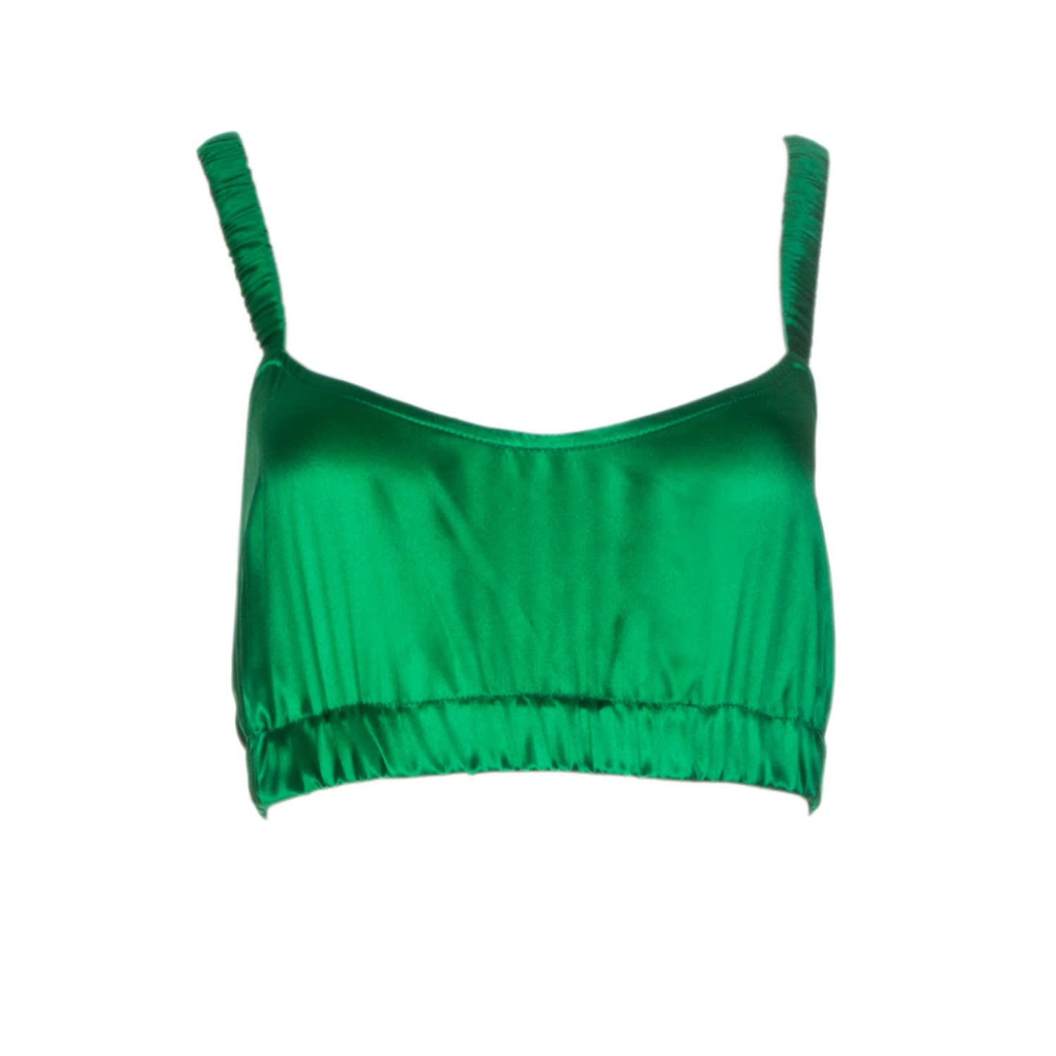 emerald satin top