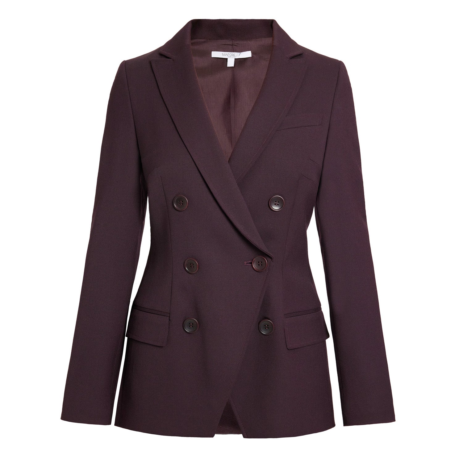 専用 渋谷 Time is on BUTTON DOUBLE BREASTED Paco Double-Breasted Six-Button Jacket In Wool Stretch