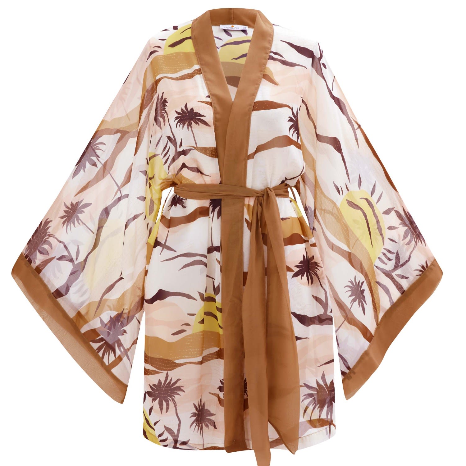Women's Sahra Chiffon Kimono - Multicolour | One Size | Peraluna