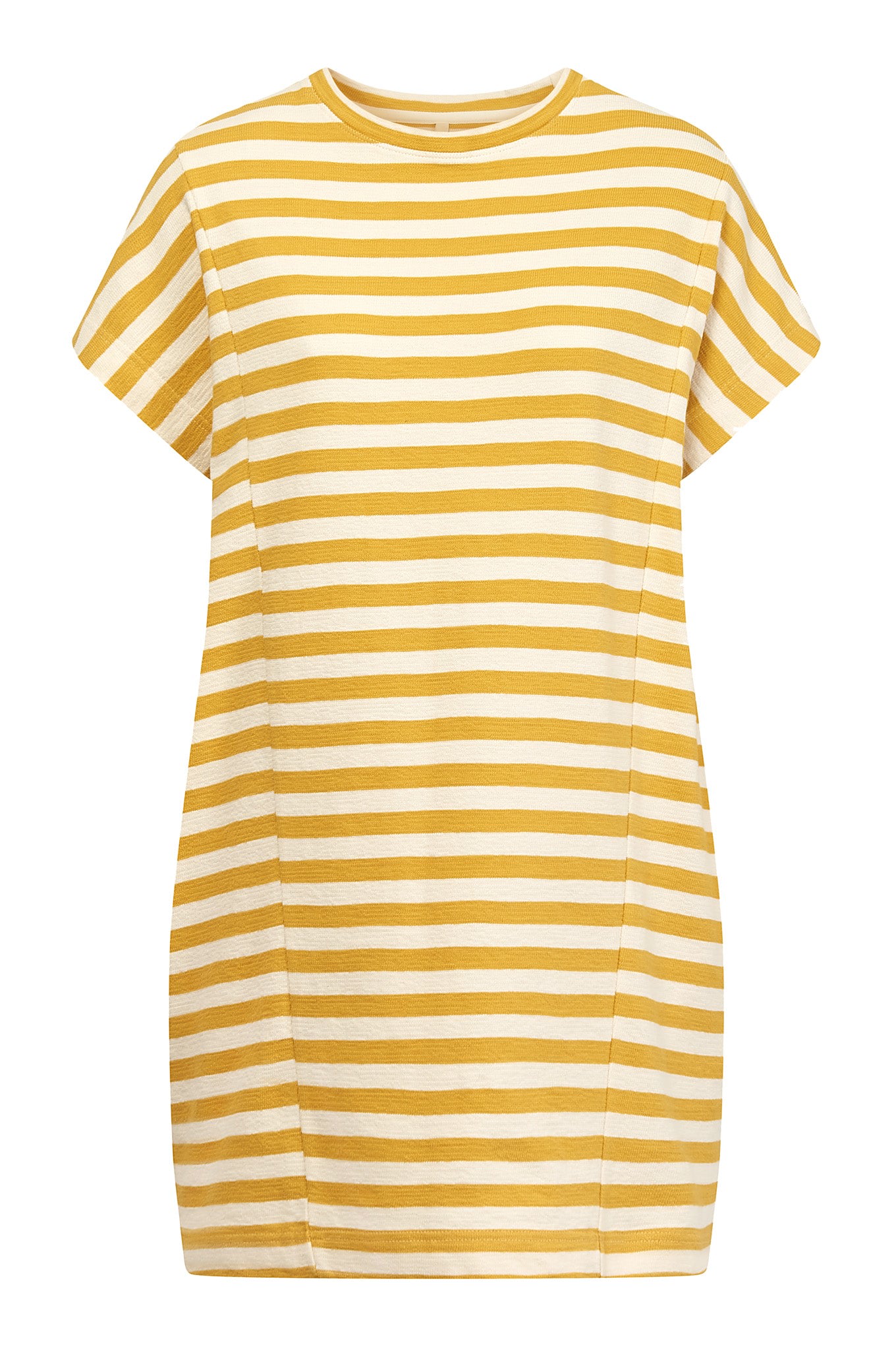 Women’s White Yasuko Organic Cotton Dress - Amber Stripe Extra Small Komodo