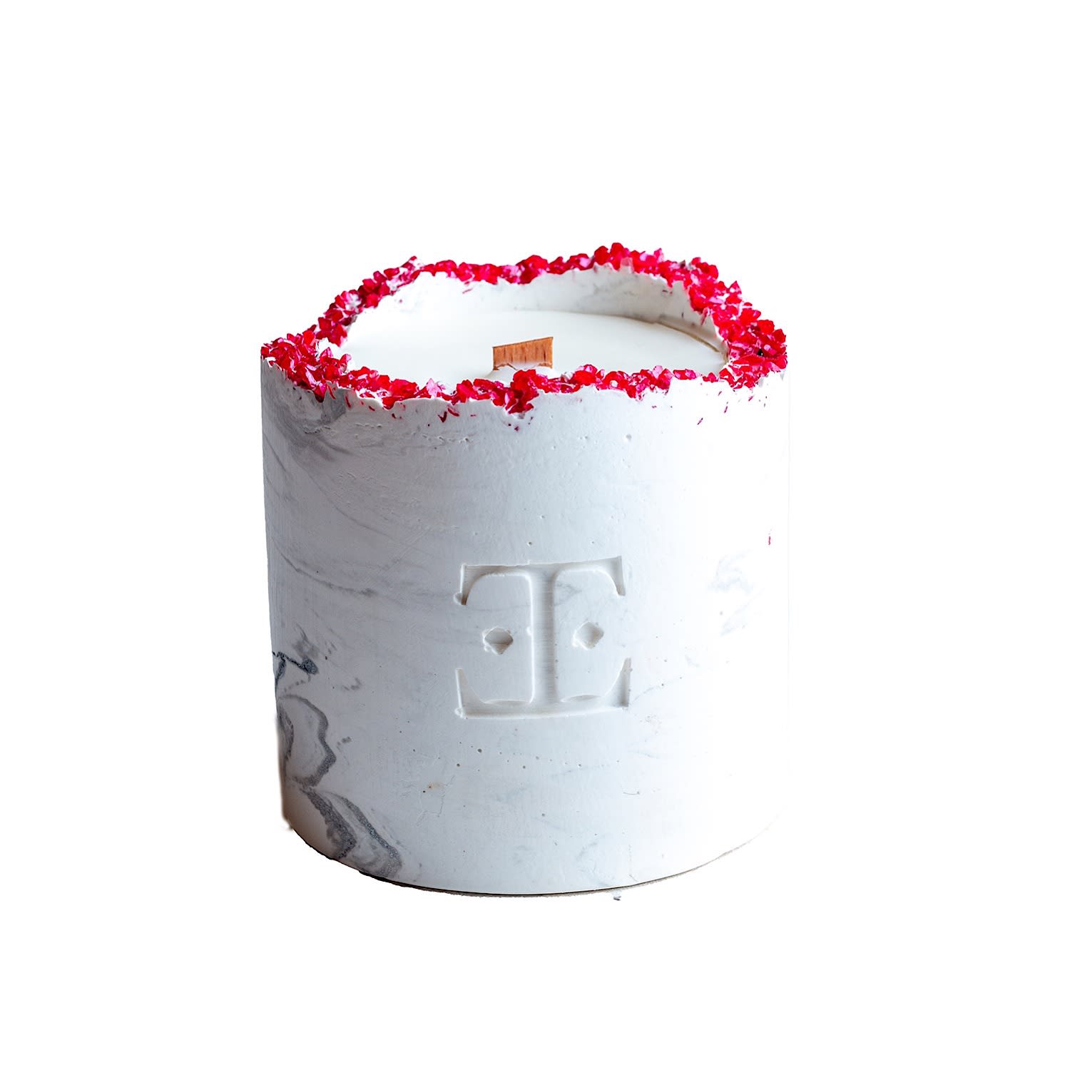 Esti Living Silver / Red Simply Red Crystal Candle Large