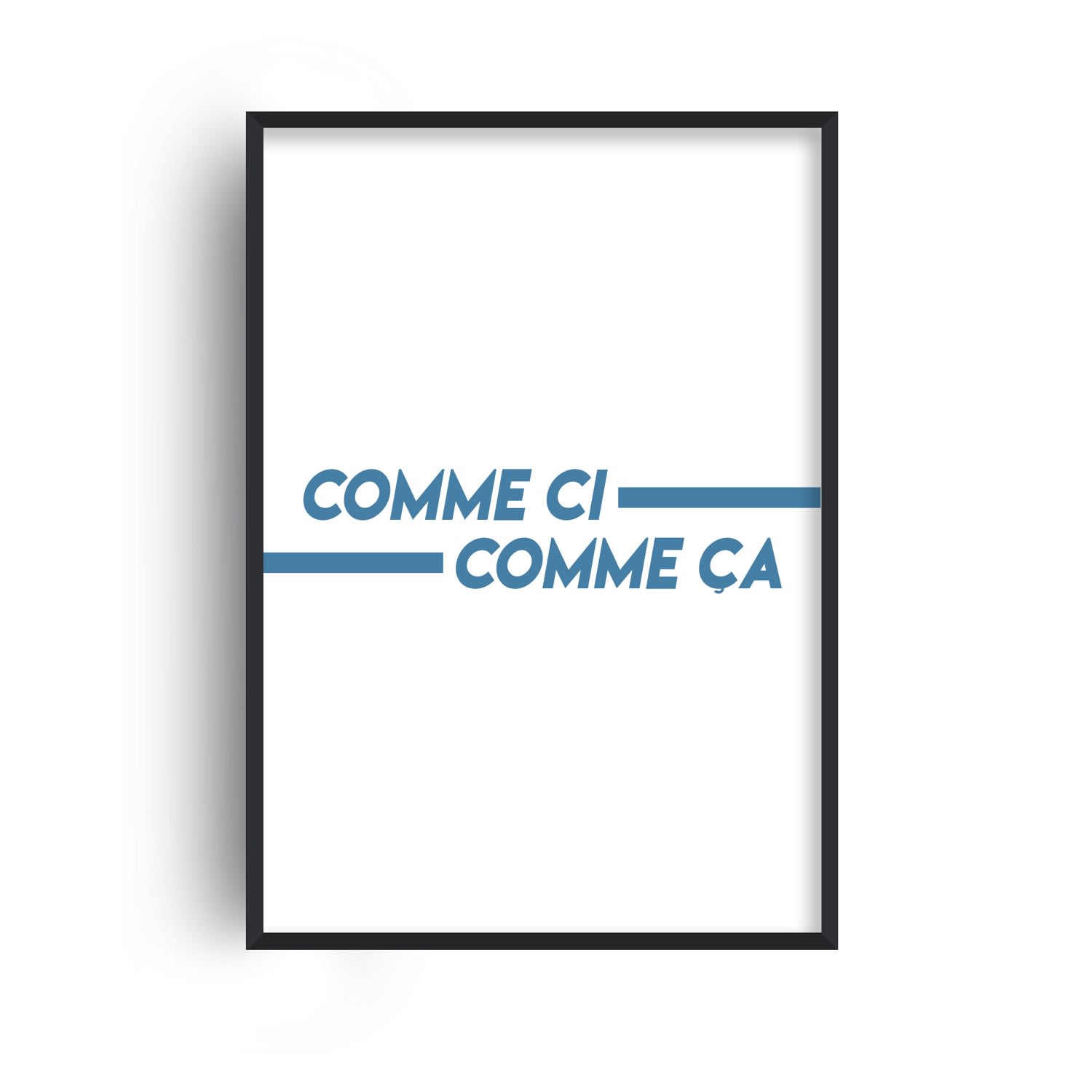 Fanclub Comme Ci Comme Ça Blue French Retro Giclée Art Print In Blue