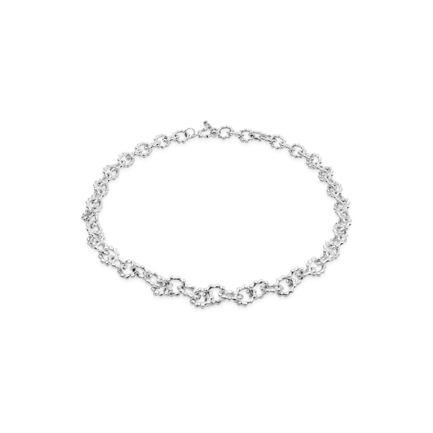 Undefined Jewelry Women's Silver Hedgehog Handmade Chain Necklace Short In Silver