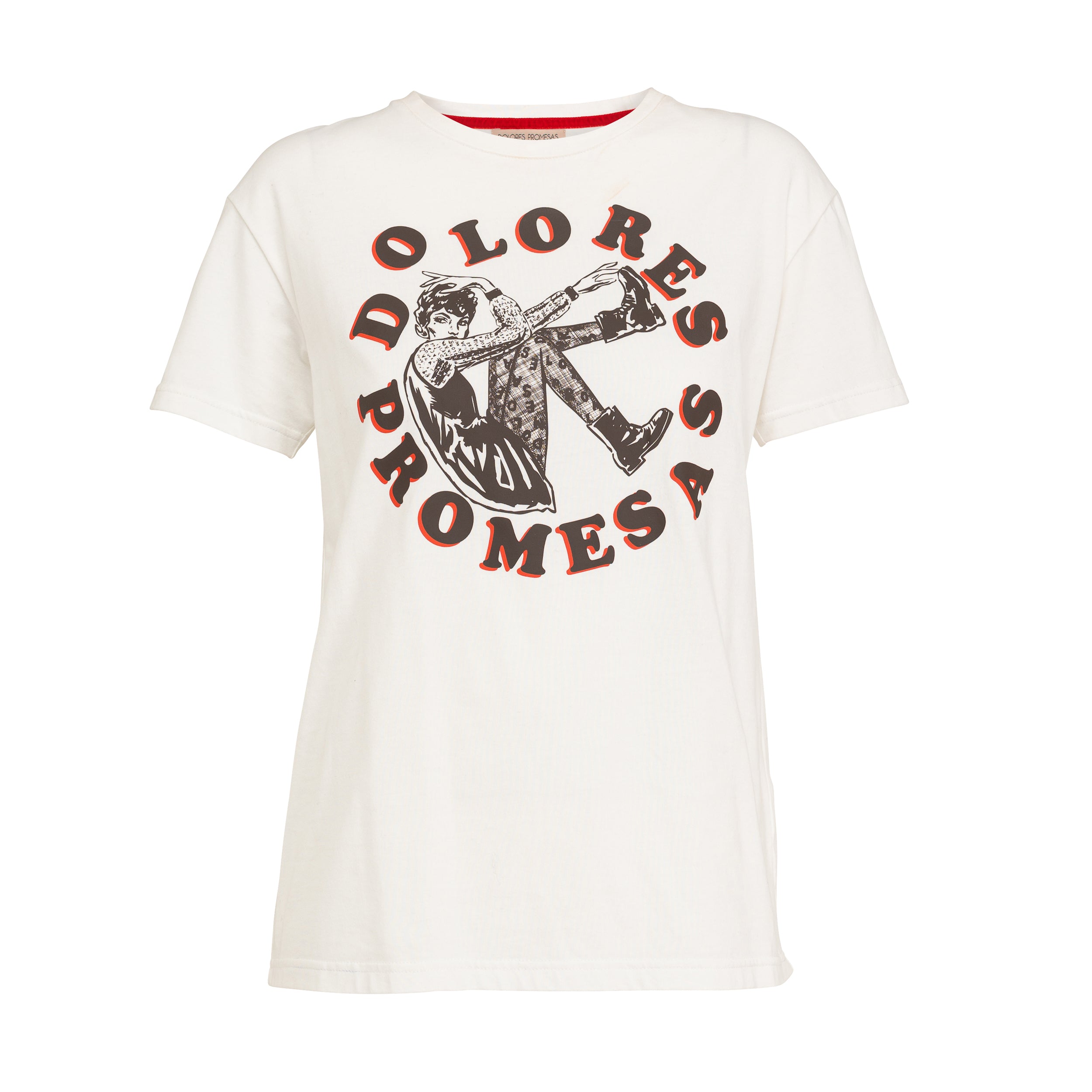 Women’s White Dolores Promesas Circle T-Shirt S