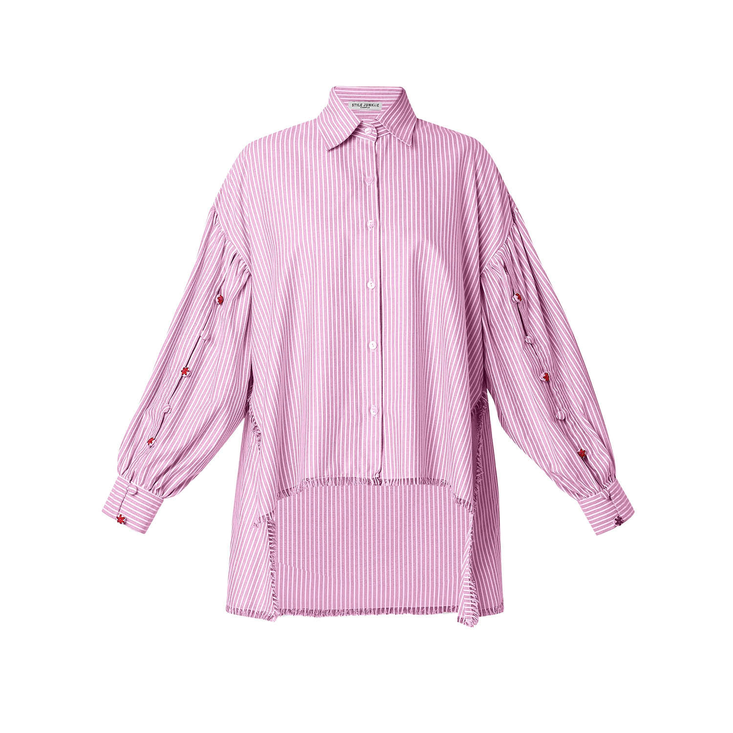 Style Junkiie Women's Pink / Purple Pink Stripe Shirt