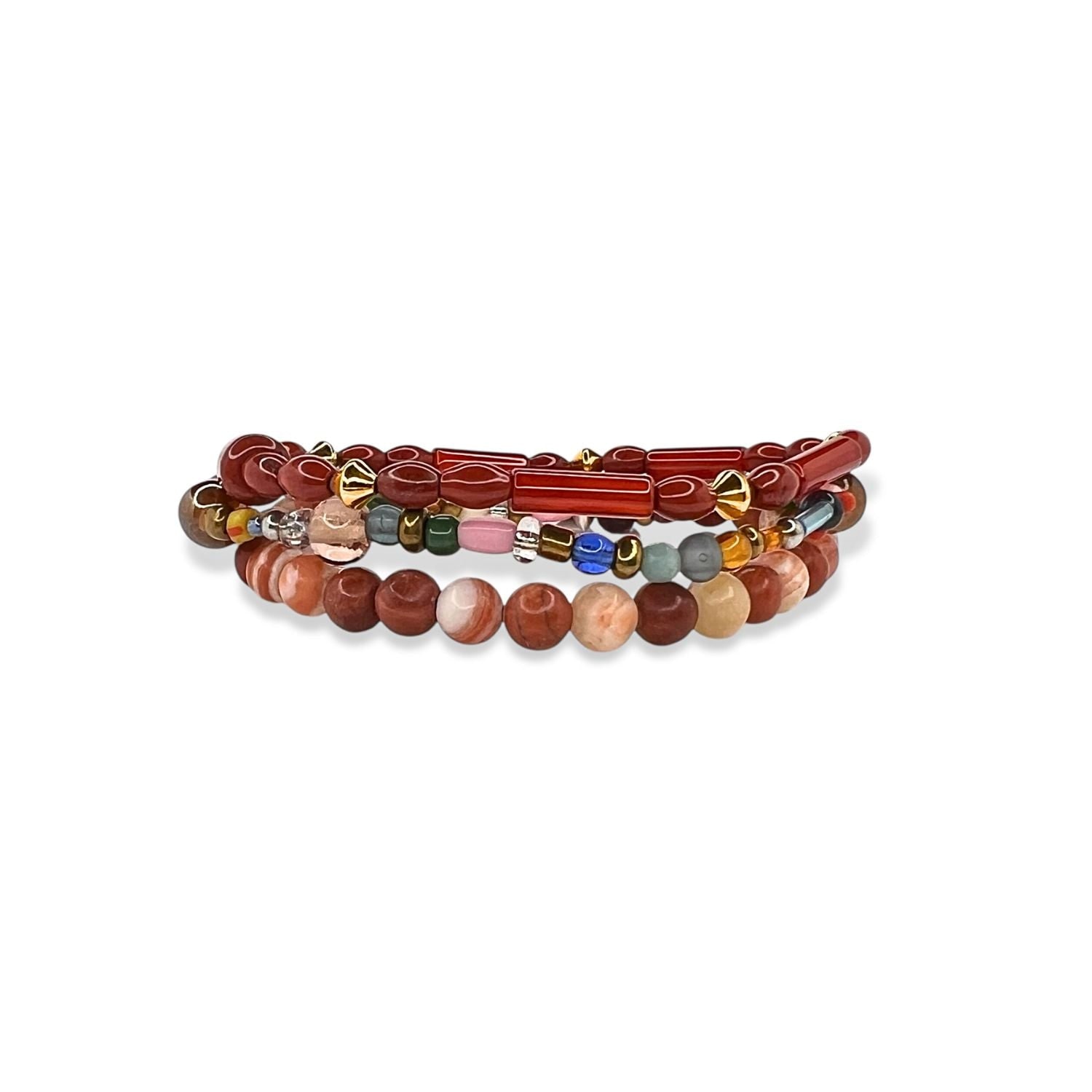 Jaredjamin Men's Red Scorpion King Bracelet Set In Red