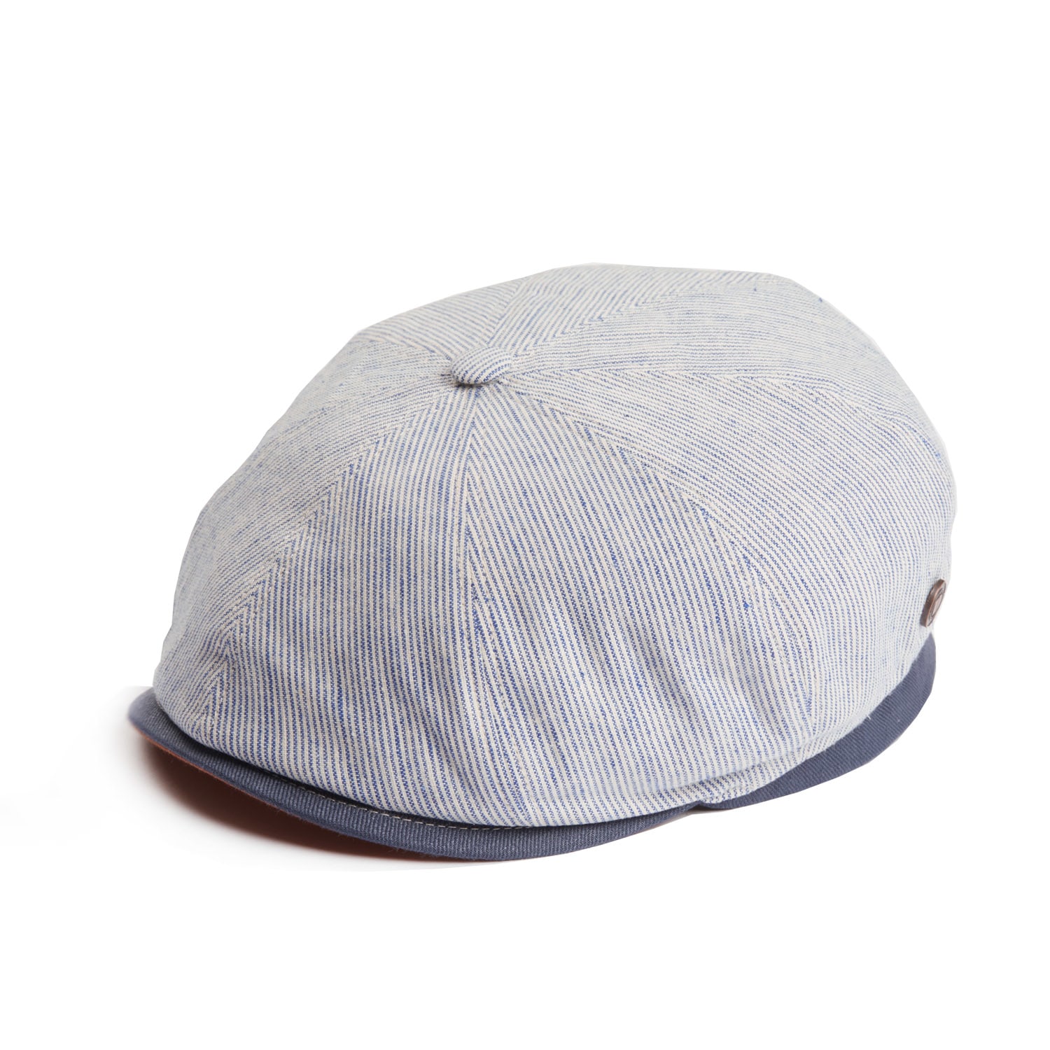 Raggie Blue Linen Cotton Summer Italian Flat Cap For Men 56Cm Dasmarca Hats