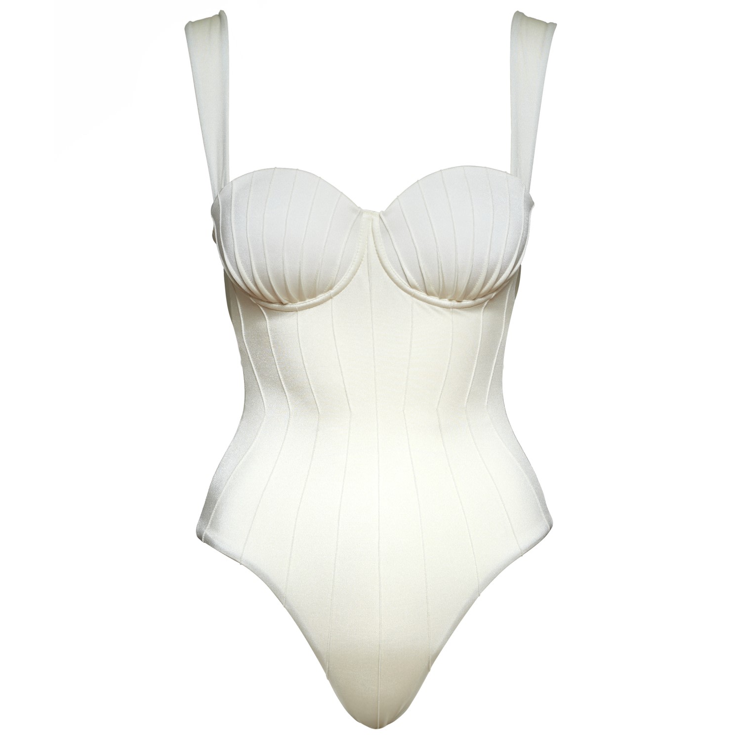 Women’s White Pearl Coquillage Balconette One Piece Extra Small Noire Swimwear