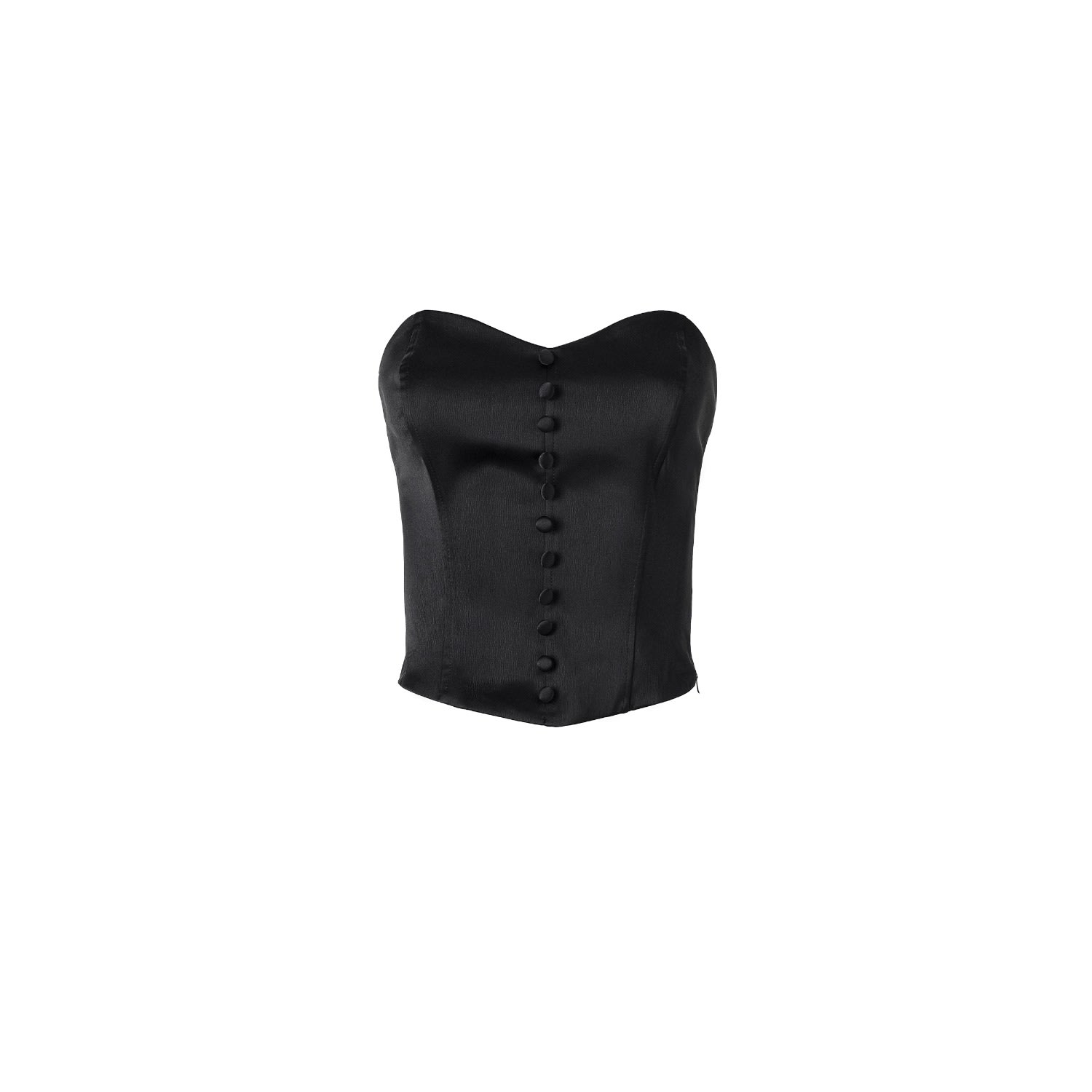 Women’s Strapless Corset Top In Black Small Lita Couture