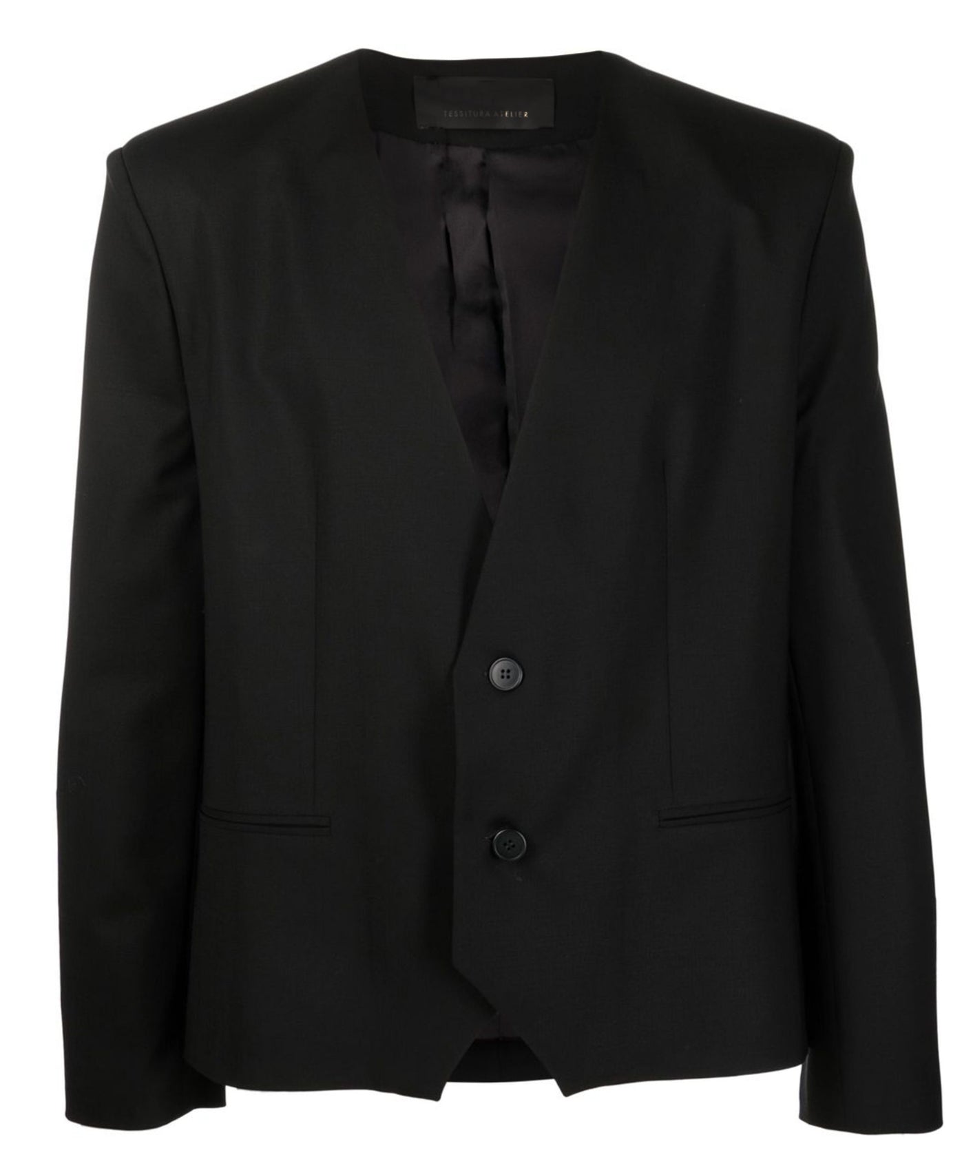 Tessitura Men's Black Minimal Blazer Dark In Black