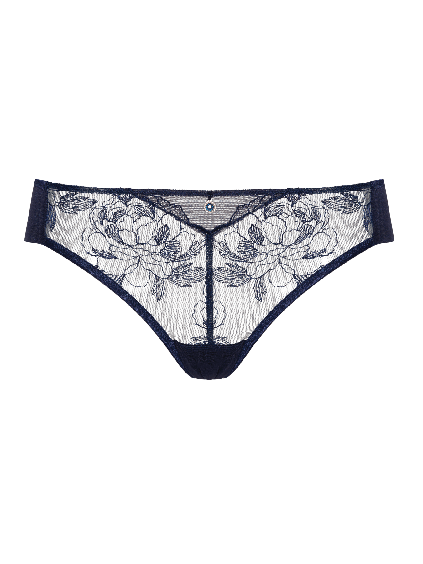 Bonbon Lingerie Women's Blue Coco Heart Full Brief In Blue