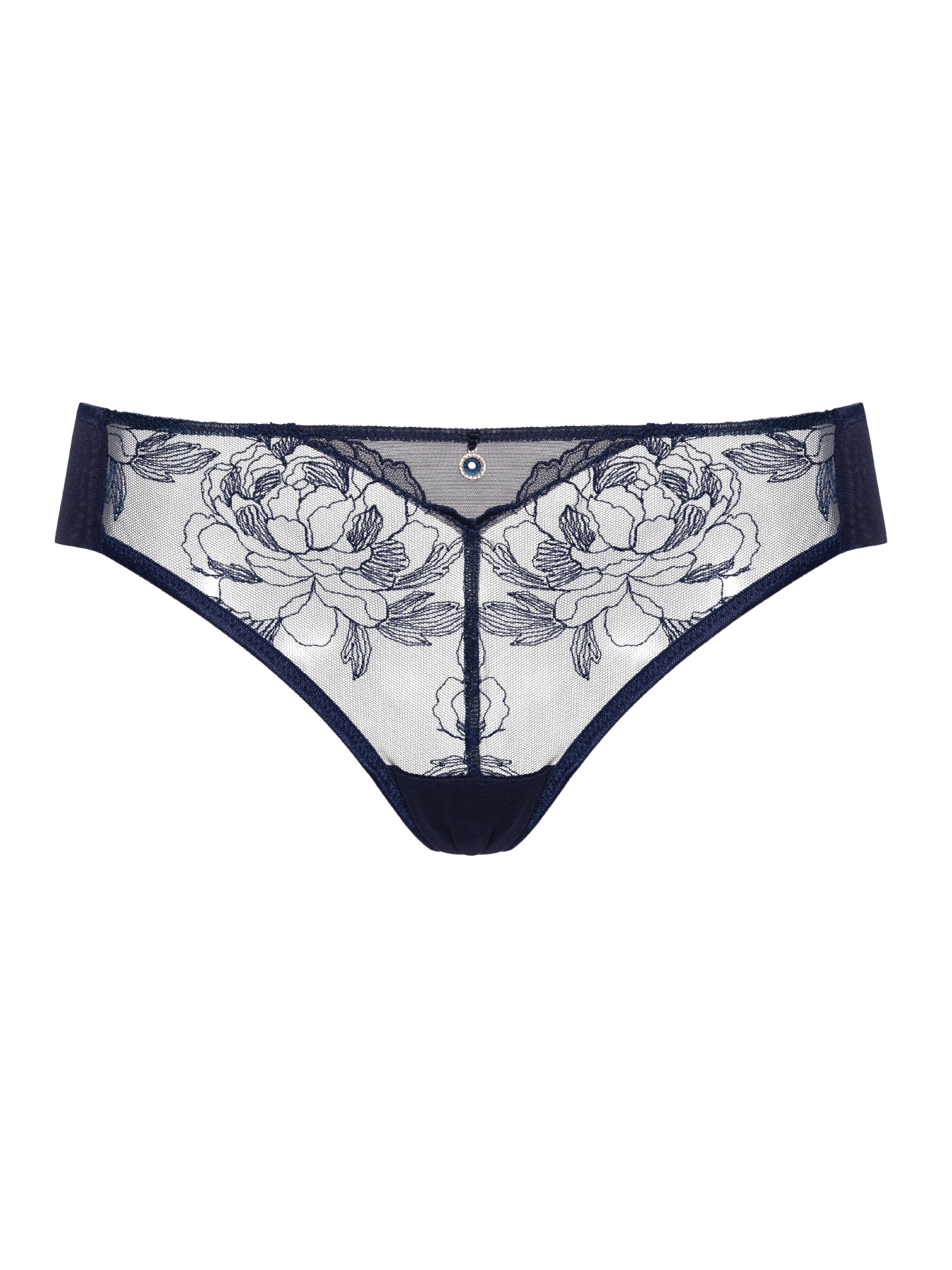 Women’s Blue Coco Heart Full Brief Extra Large Bonbon Lingerie