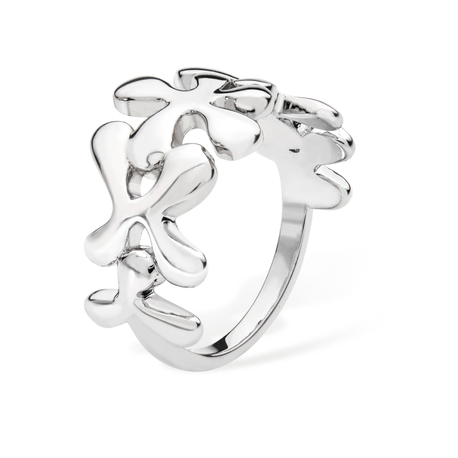 Lucy Quartermaine Women's Solid Sterling Silver Splash Half Ring