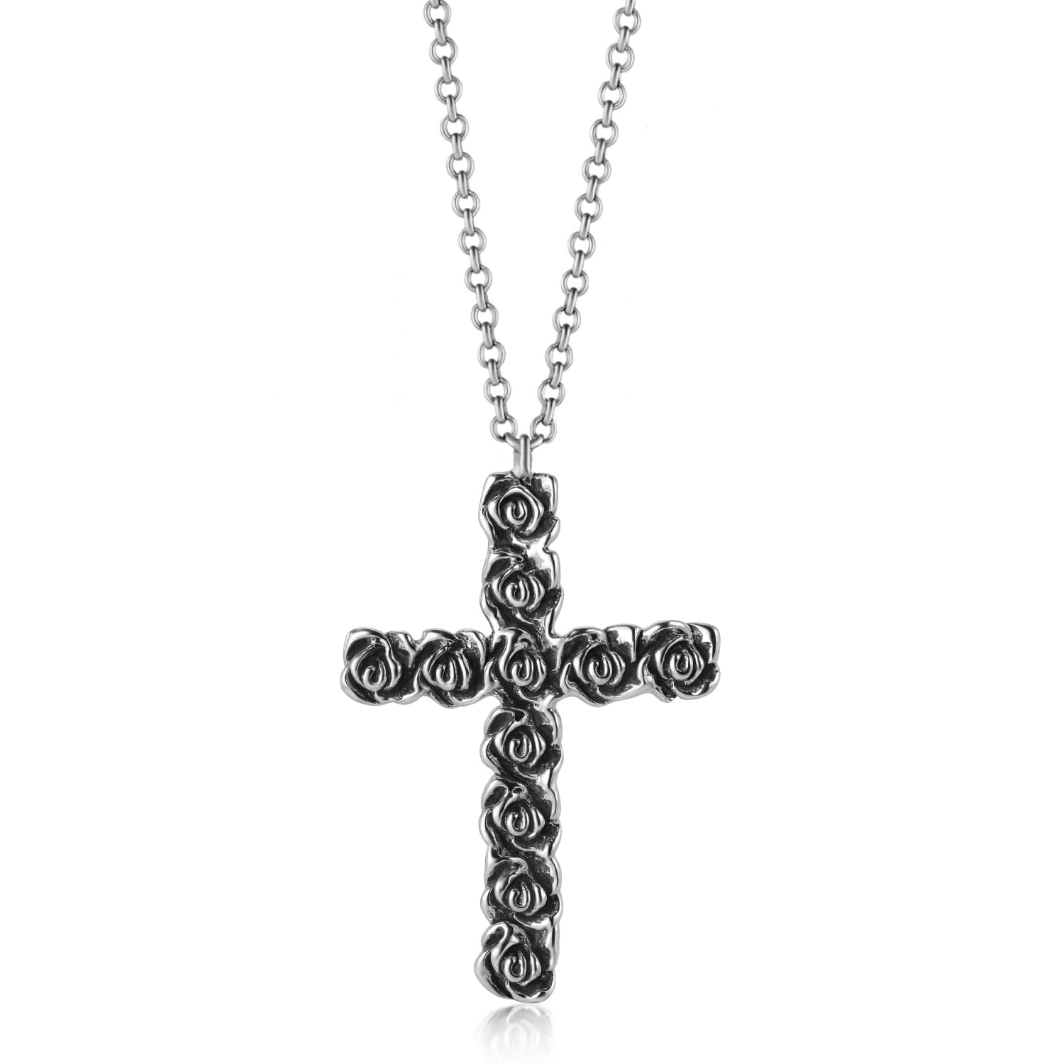 Unaloe Cross Belive Necklace In Sterling Silver  - Elegant Jewelry For Women