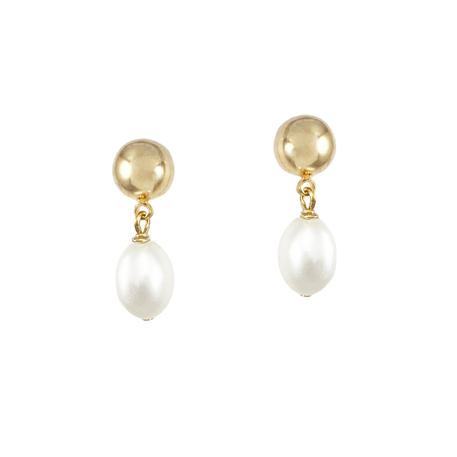 Biko Women's Alouet Pearl Studs - Gold In Gold