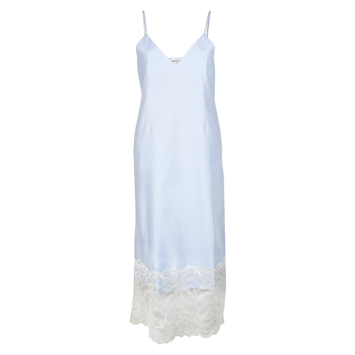 light blue slip dress