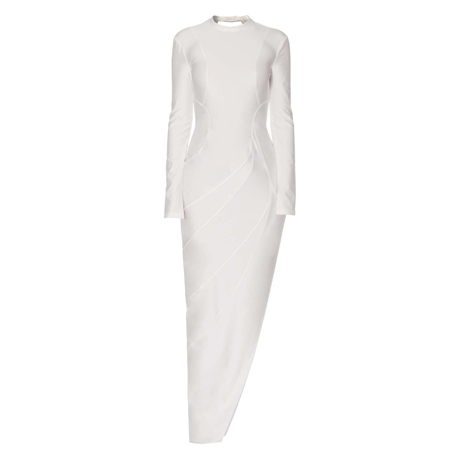 Aggi By Halewski Women's Elodia Off White Maxi Dress With Long Sleeve In White