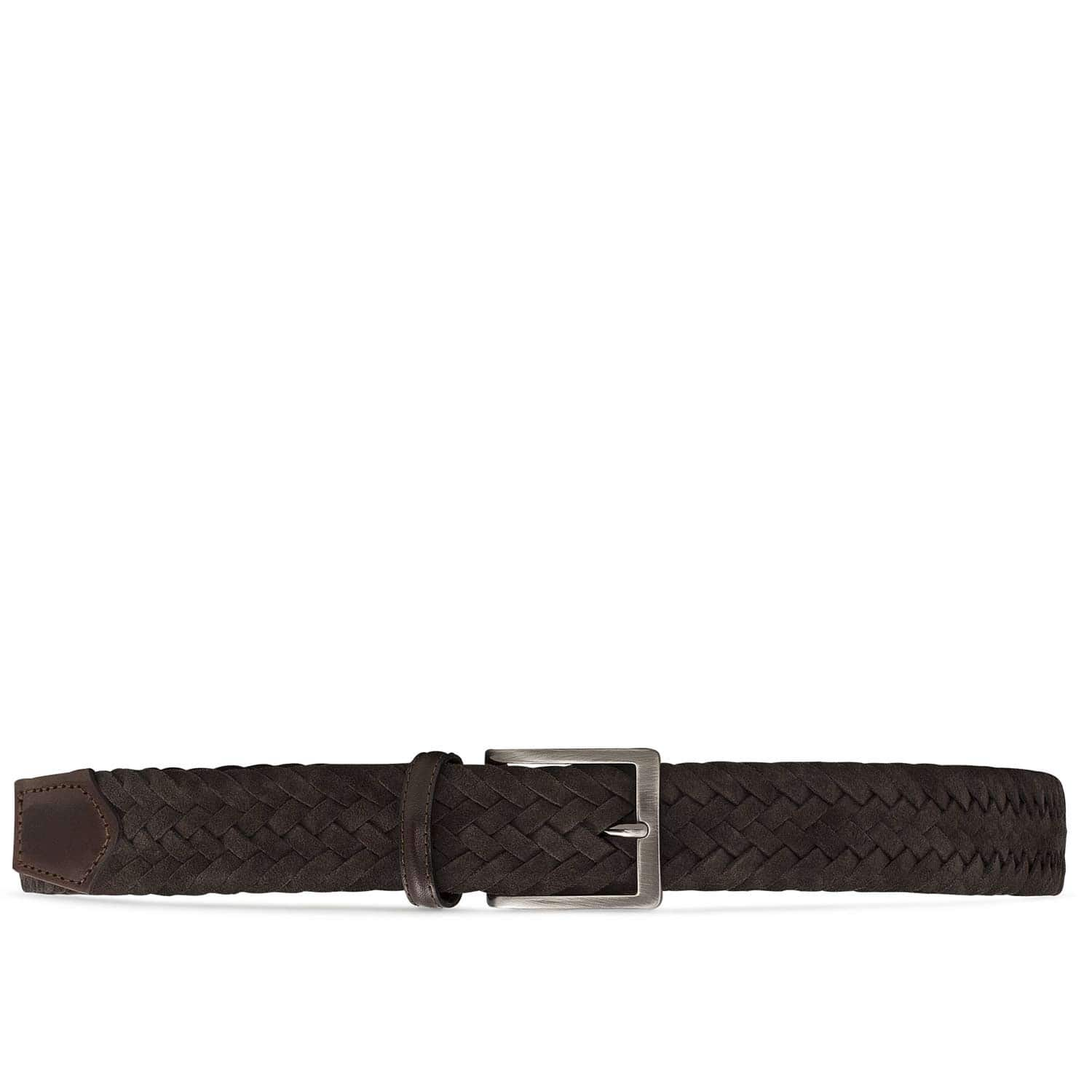 Marotta Brown Suede Braided Belt – Schoffa