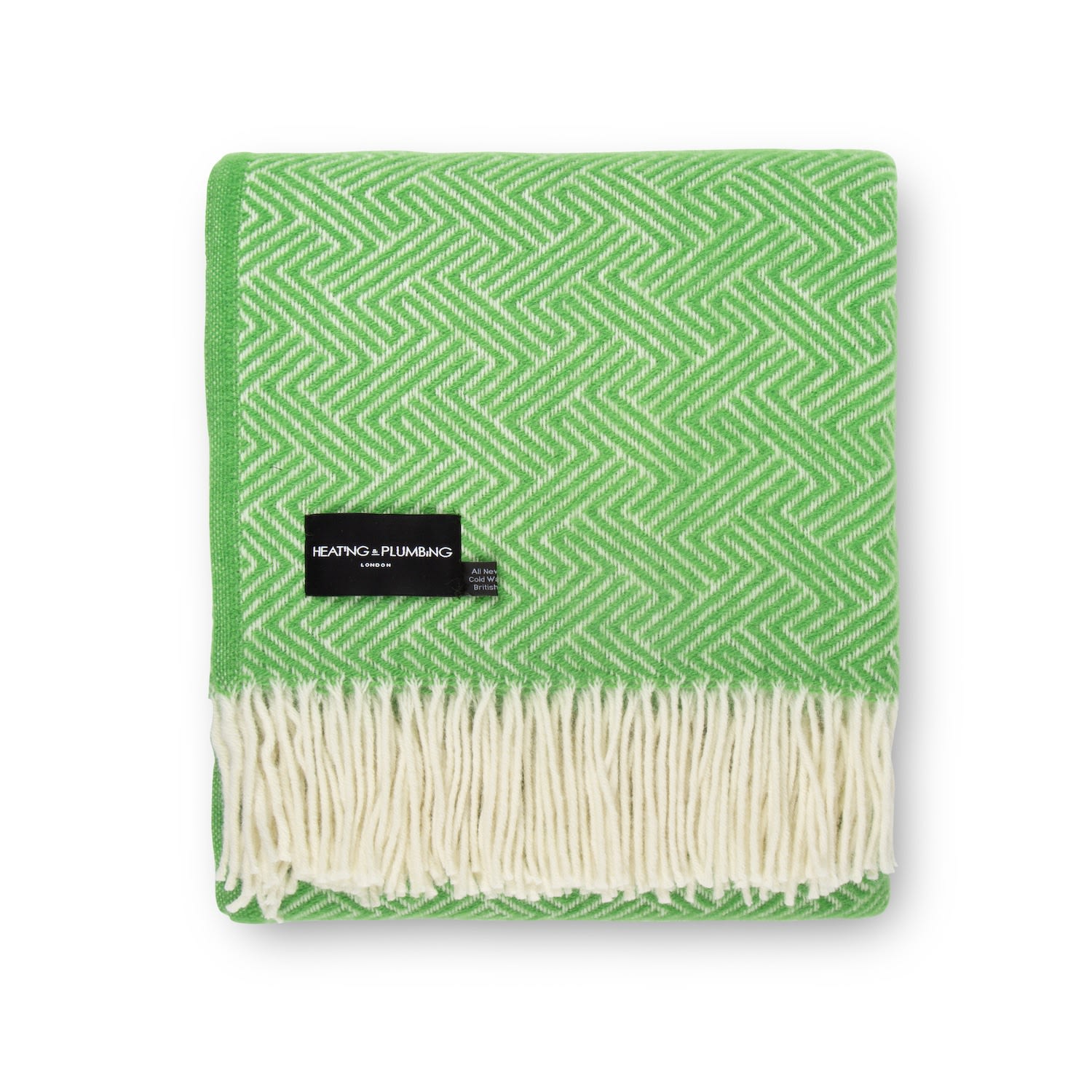 Heating & Plumbing London Lollypop - Pure New Wool Blanket - Green In Green