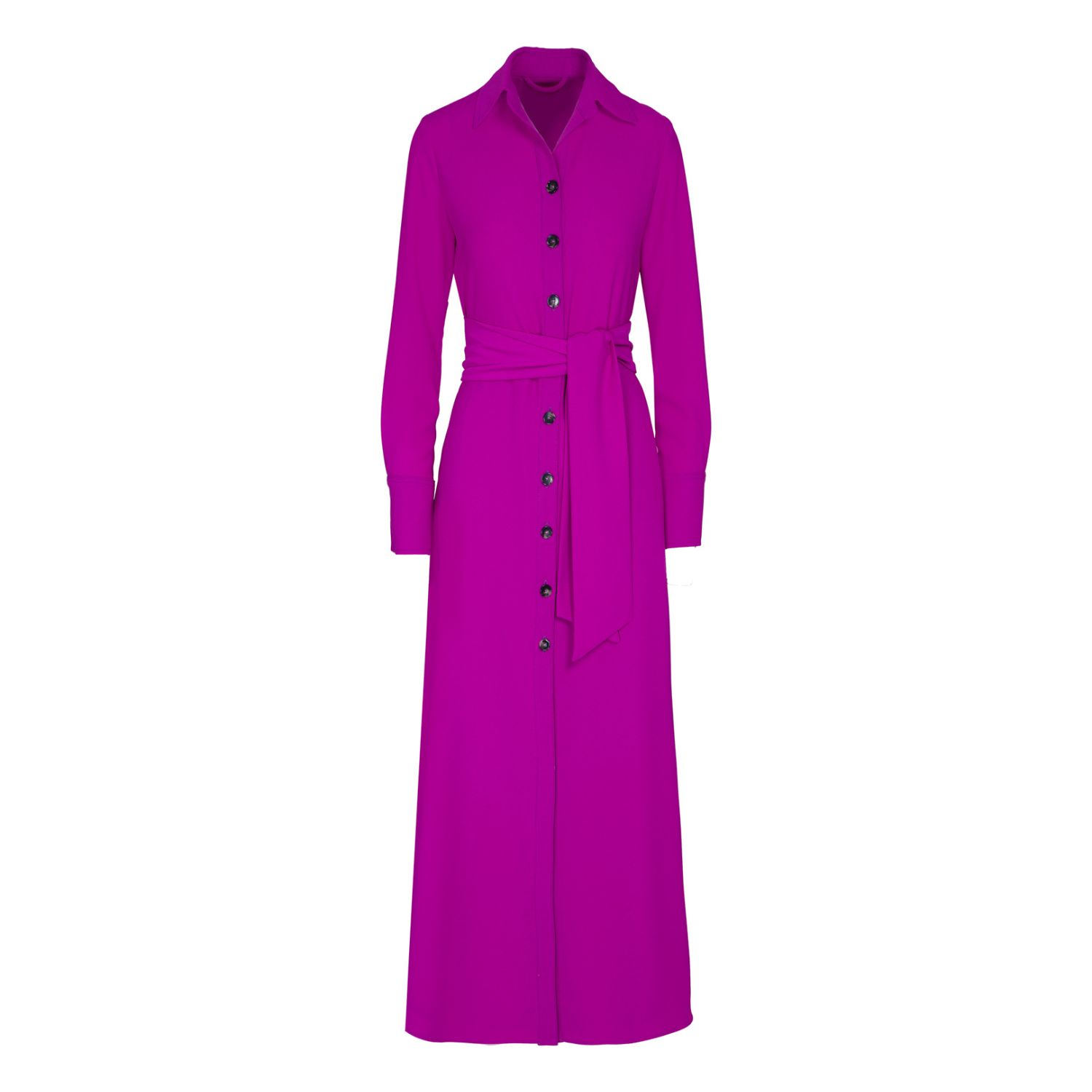The Extreme Collection Women's Pink / Purple Bougainvillea Crepe Cornelia Shirt Dress In Pink/purple