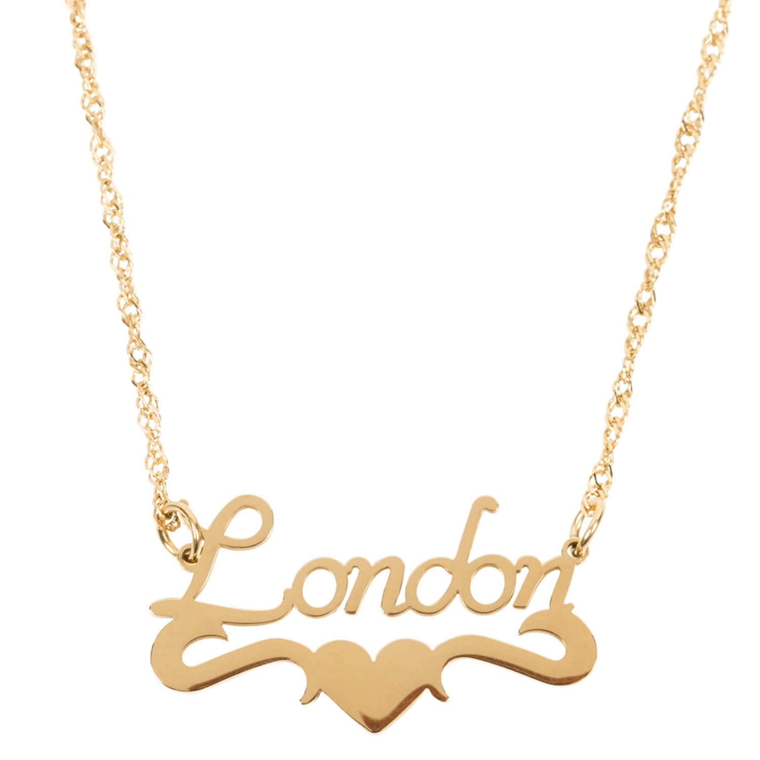 Black Cake Women's Gold Royal Posh Punk London Nameplate Necklace In Gold