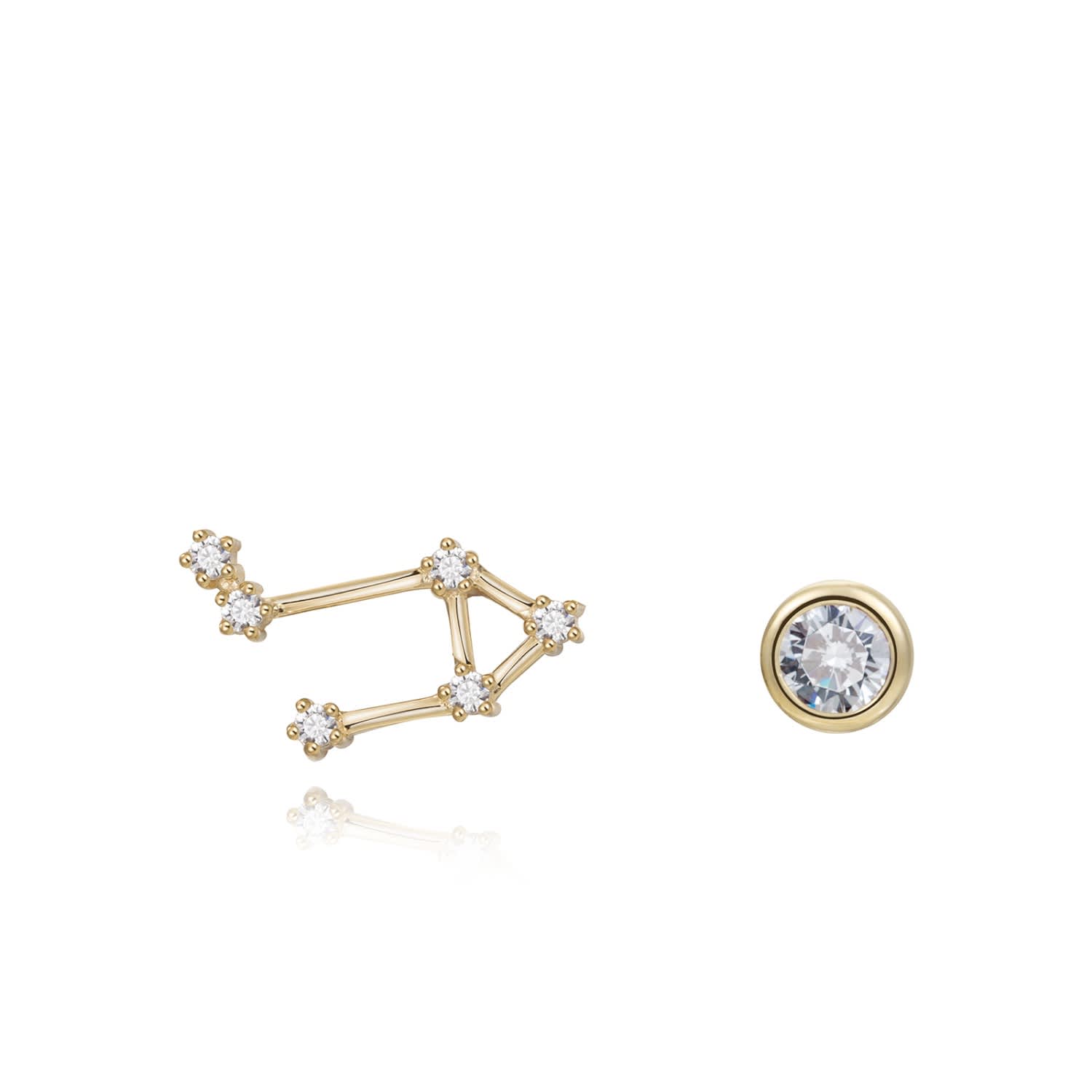 libra constellation earrings