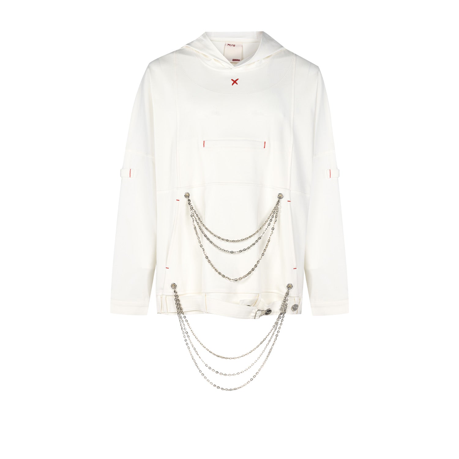 Pcfg White Free Heaven Chain Hoodie - Blanc De Blanc In White