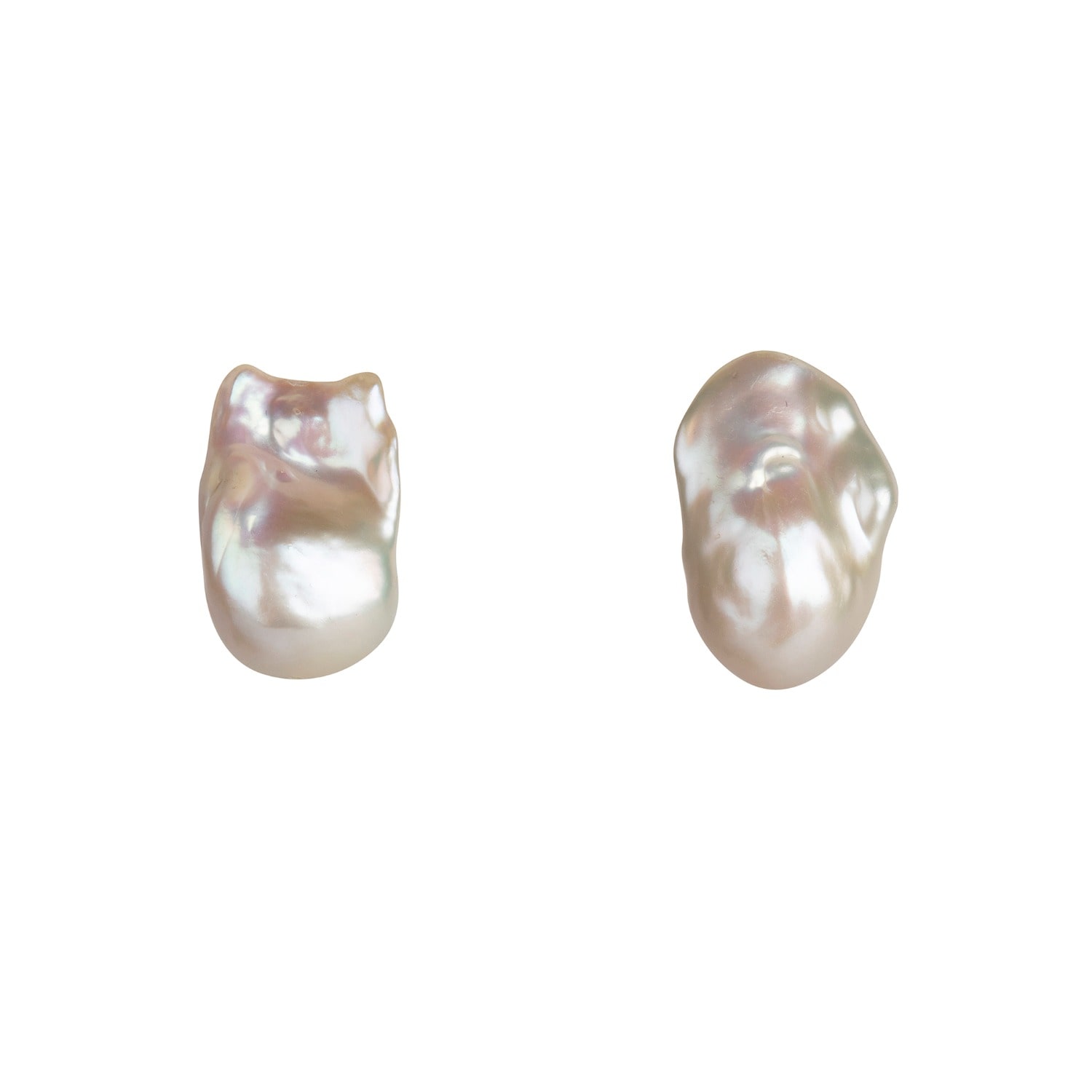Bounkit Women's White / Gold Marlene Studs Pierced