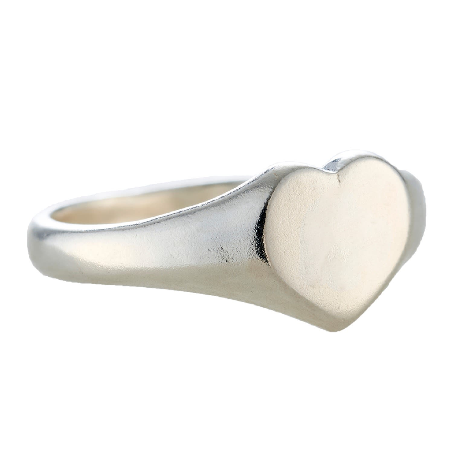 Women’s Sterling Silver Heart Signet Ring Posh Totty Designs